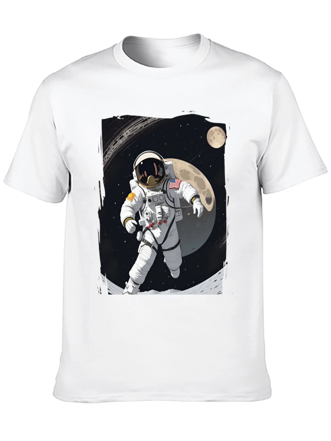 Astronaut Moonwalk Graphic Tee - Black