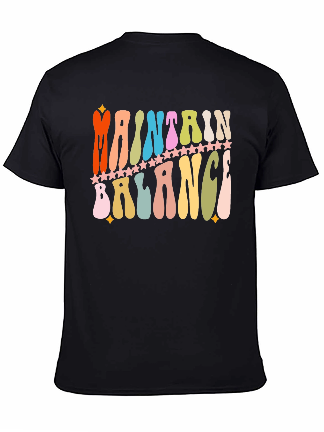Maintain Balance Retro Graphic T-Shirt