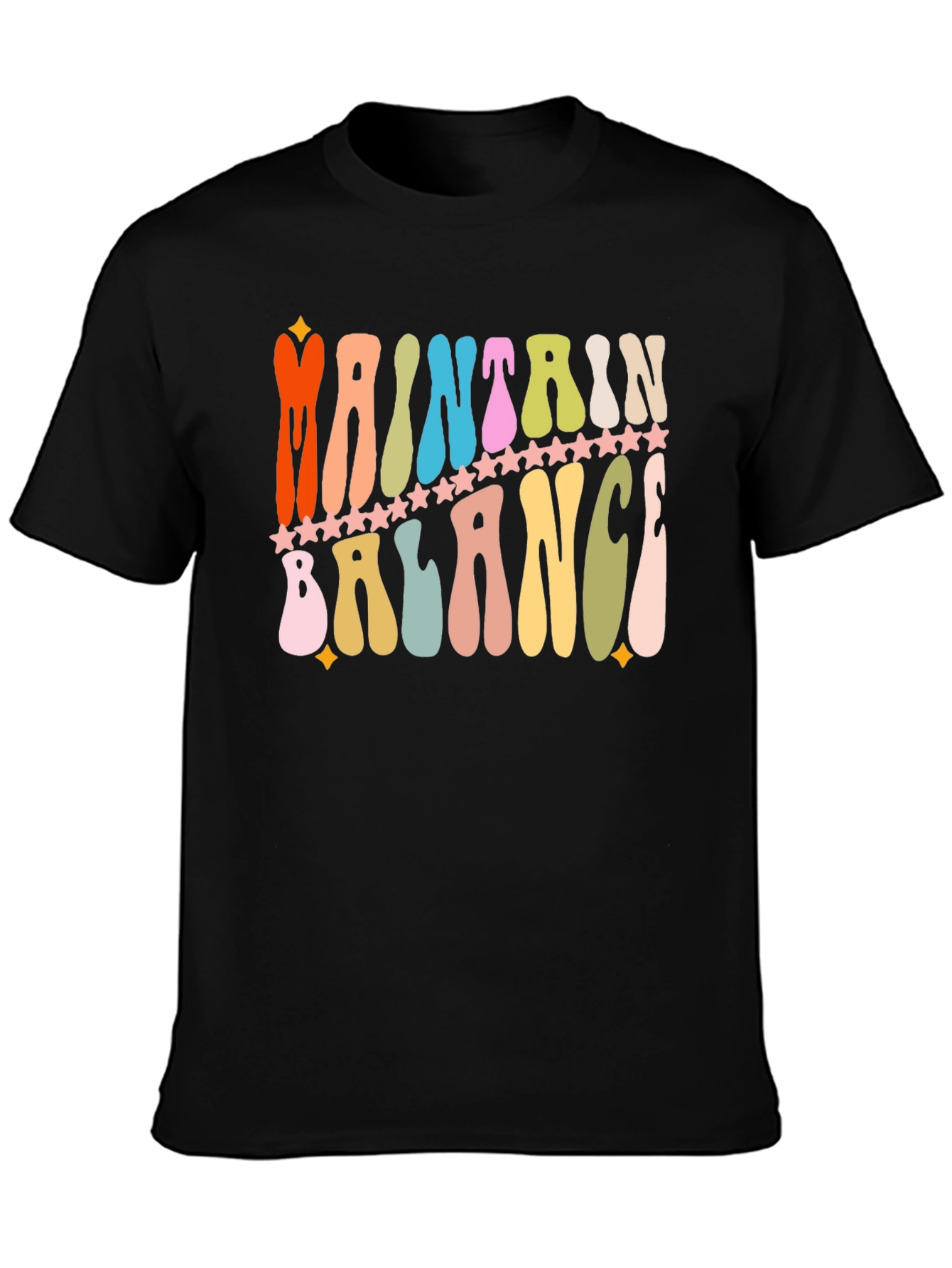Maintain Balance Retro Graphic T-Shirt