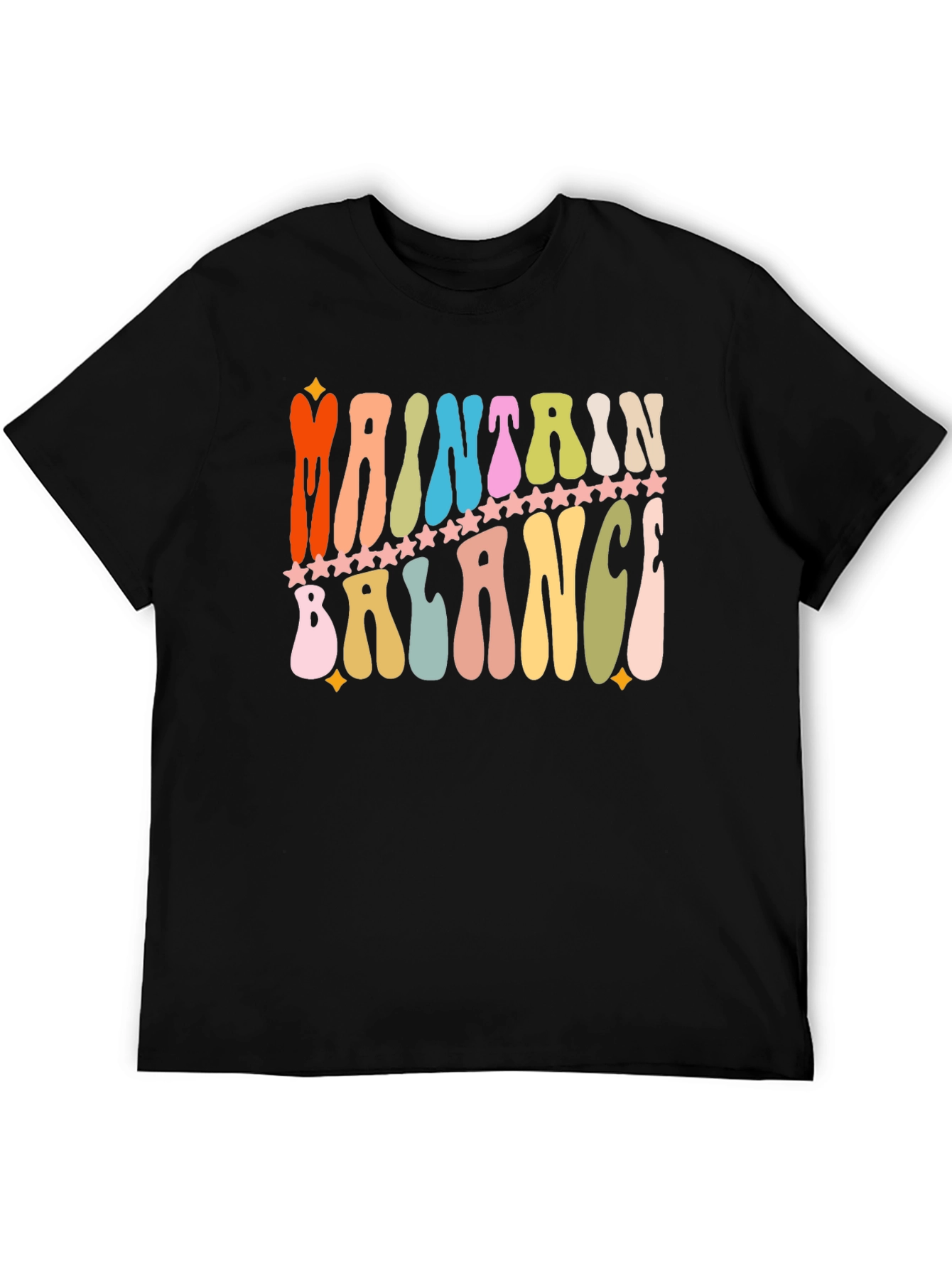 Maintain Balance Retro Graphic T-Shirt