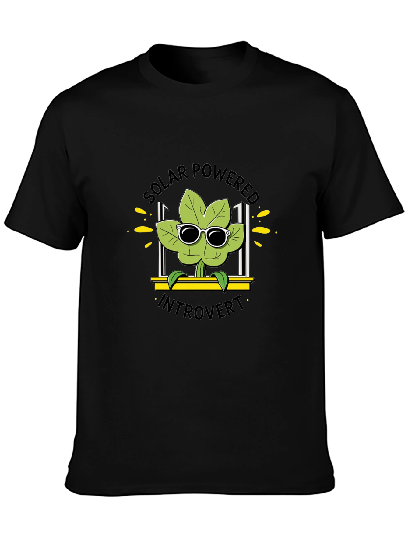 Solar Powered Introvert T-Shirt Black