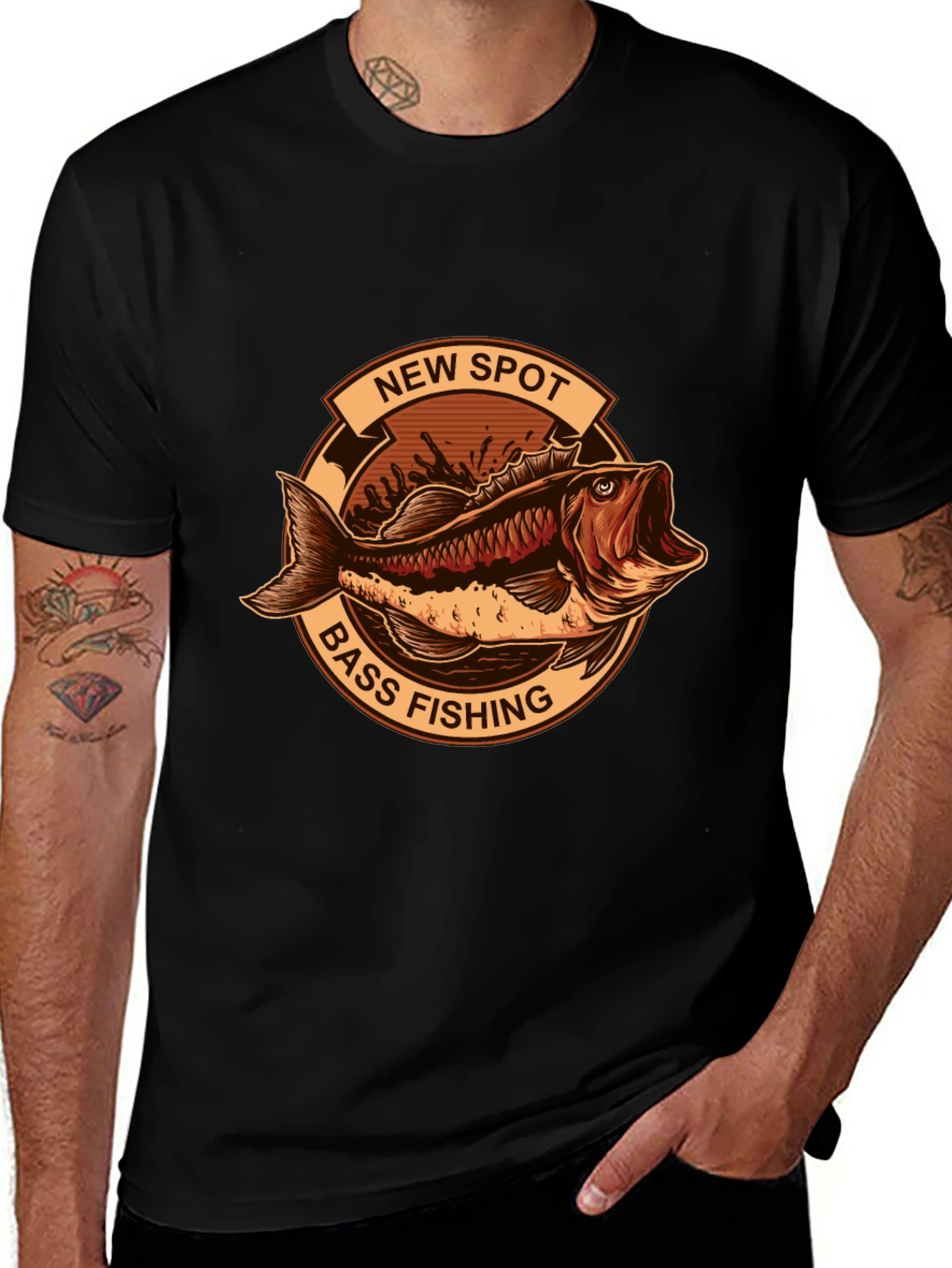 Bass Fishing Graphic Tee - New Spot