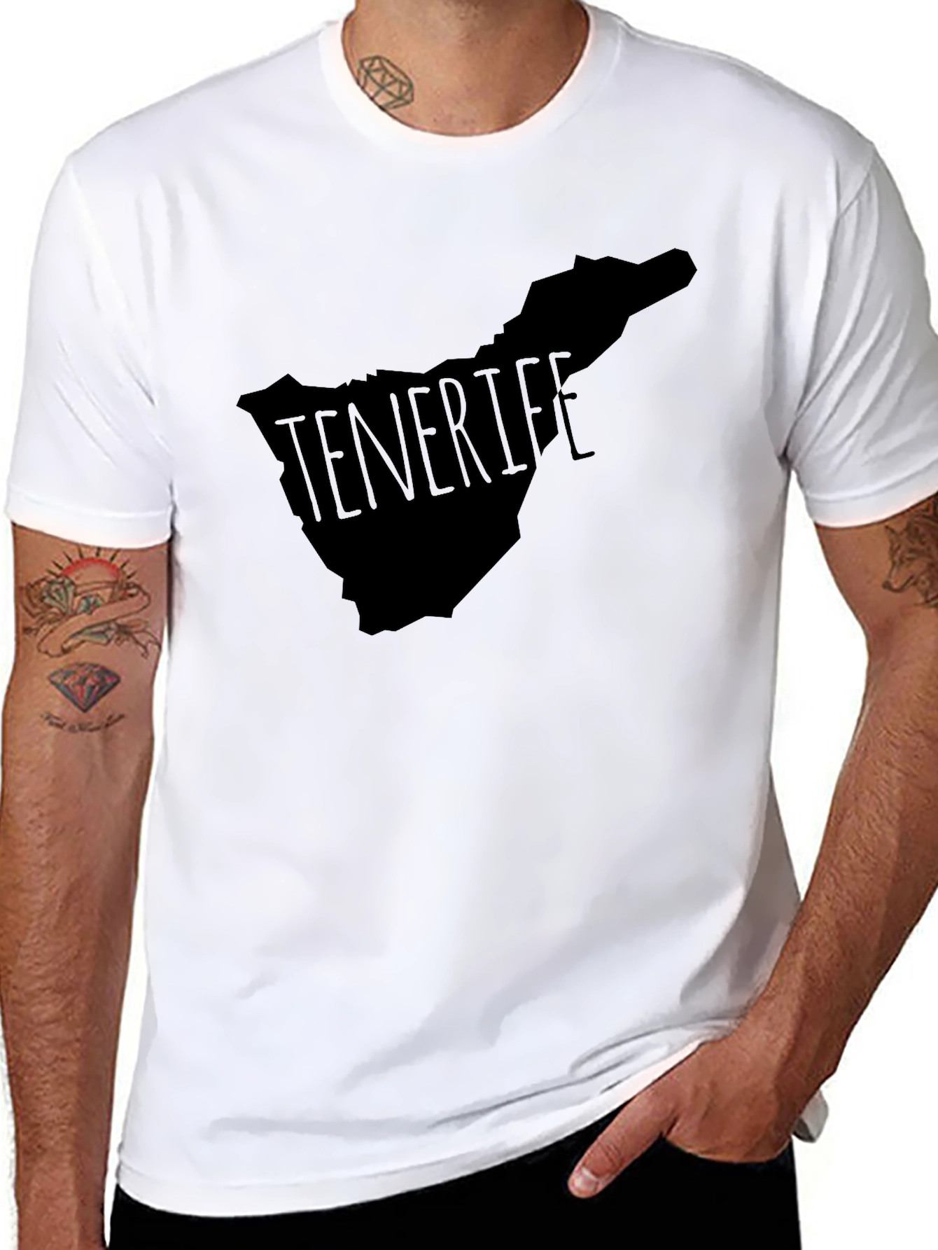 Tenerife Map Graphic T-Shirt