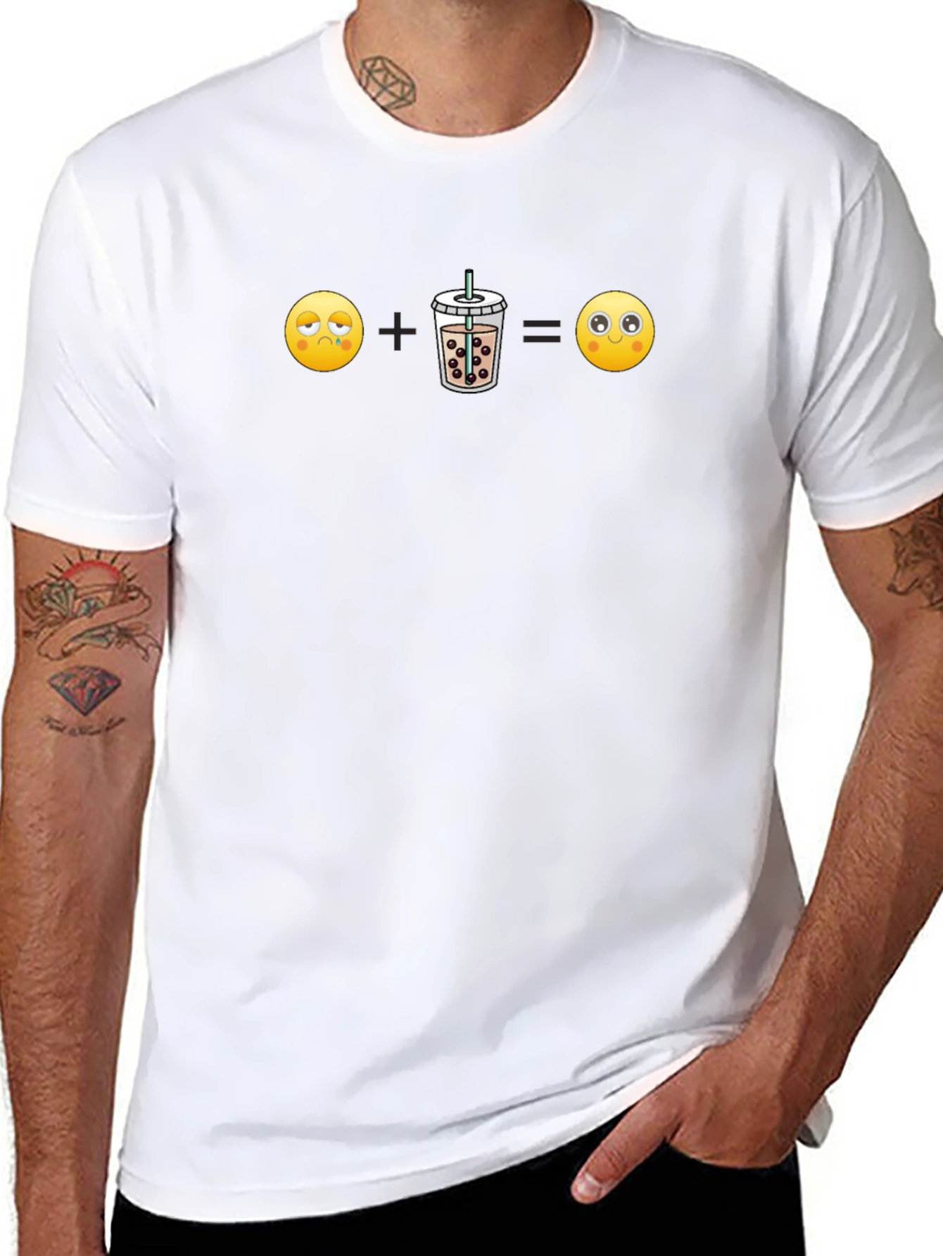 Boba Tea Equation Graphic Tee - Black