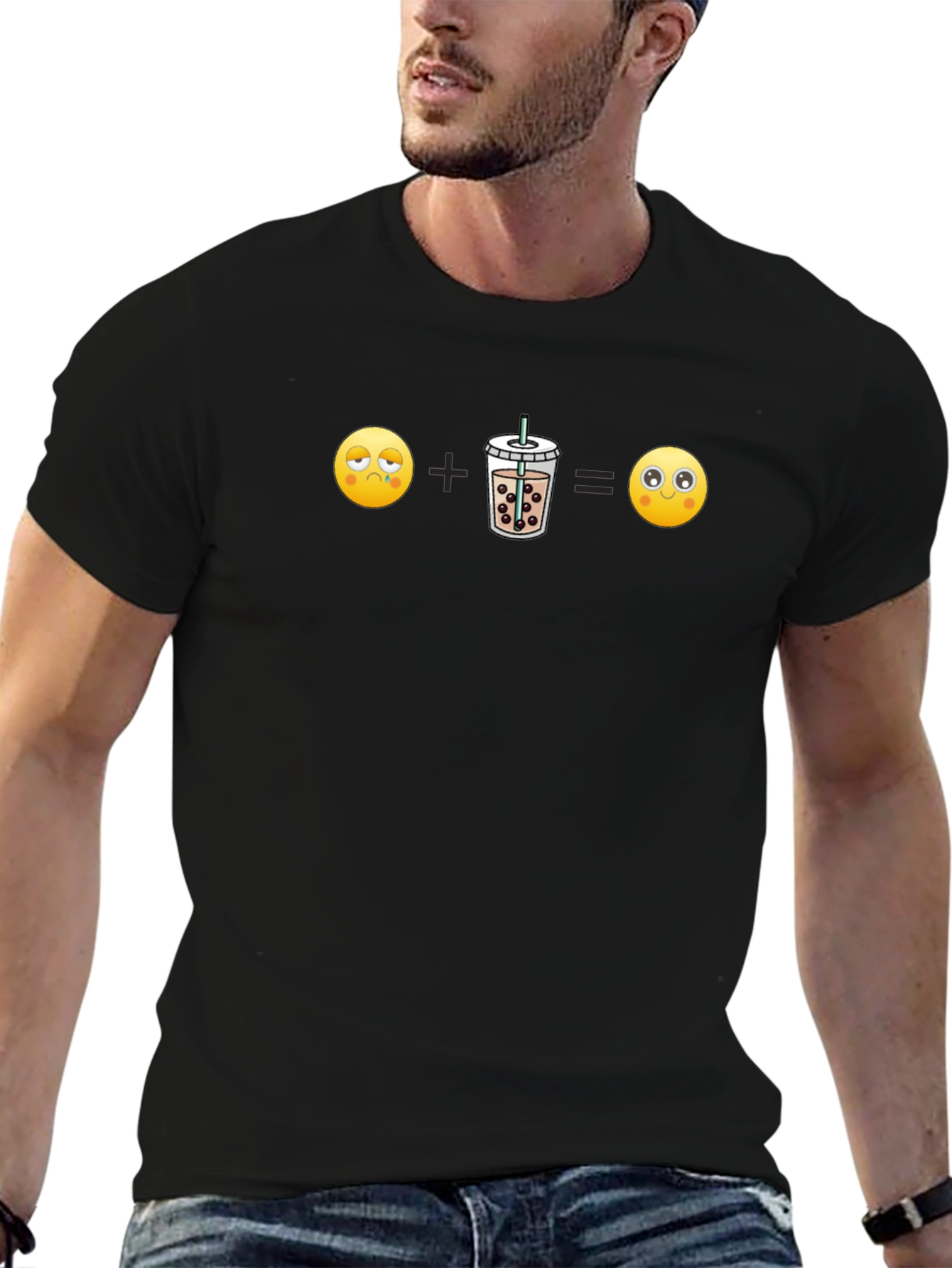 Boba Tea Equation Graphic Tee - Black