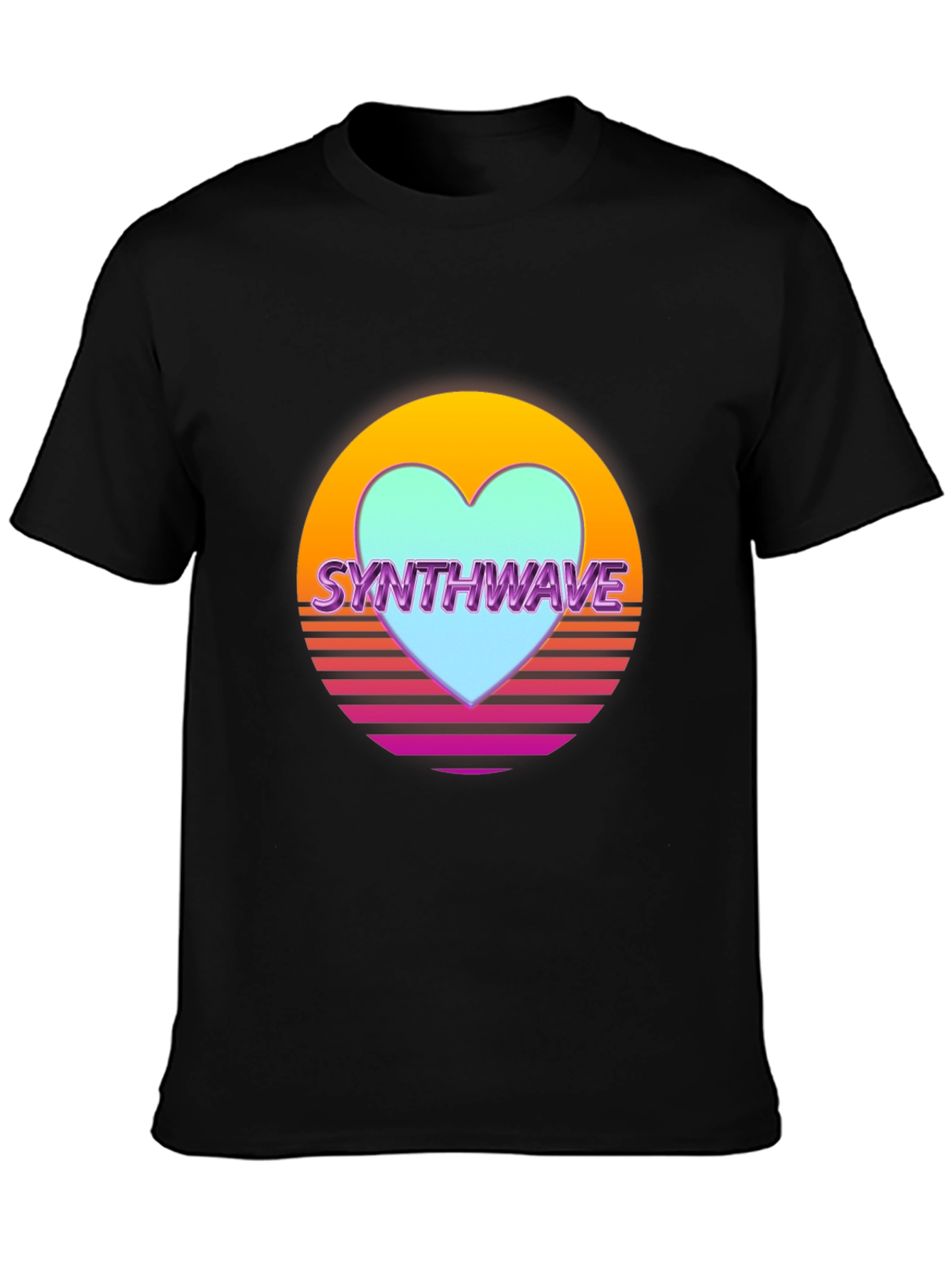 Synthwave Heart Retro T-Shirt