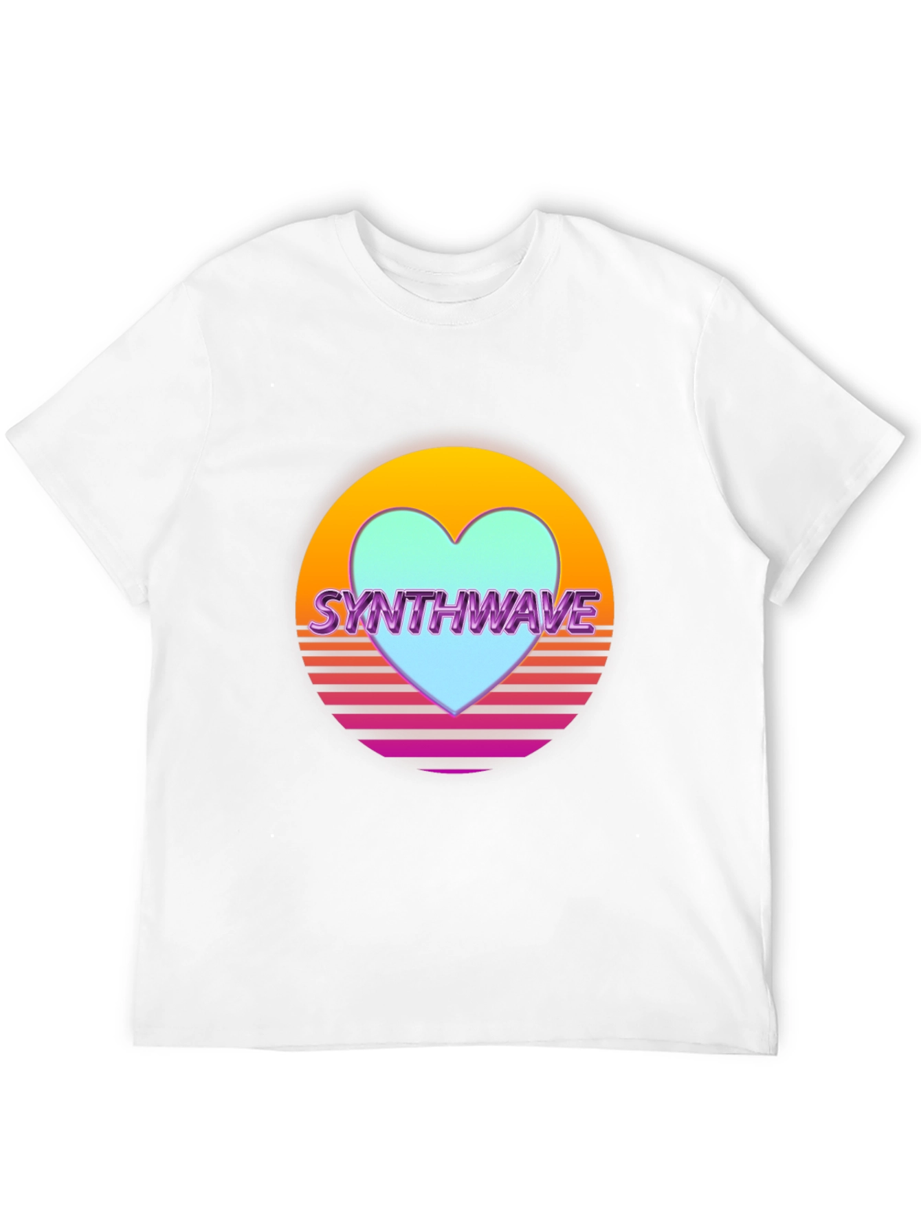 Synthwave Heart Retro T-Shirt