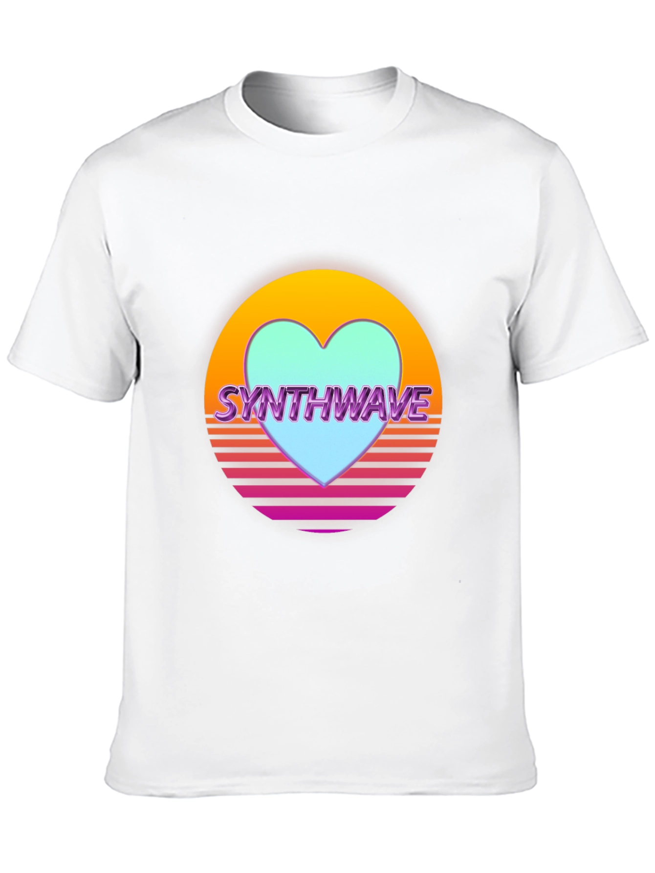 Synthwave Heart Retro T-Shirt