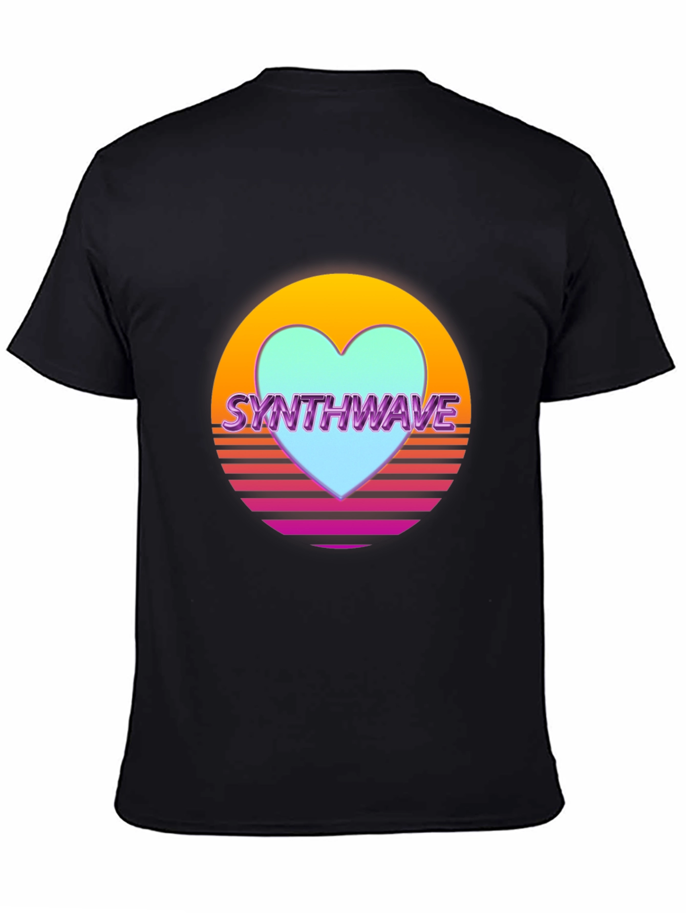 Synthwave Heart Retro T-Shirt