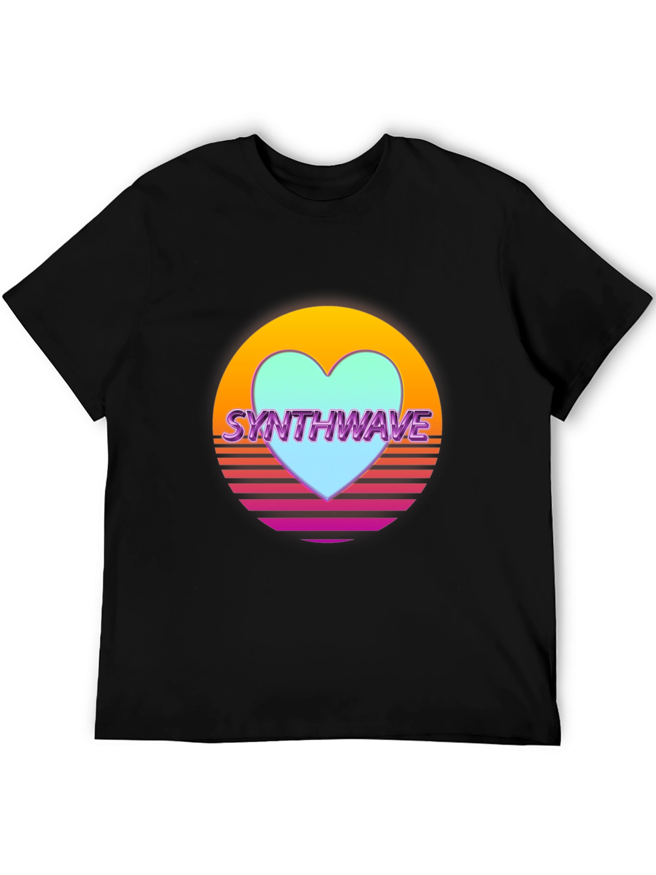 Synthwave Heart Retro T-Shirt