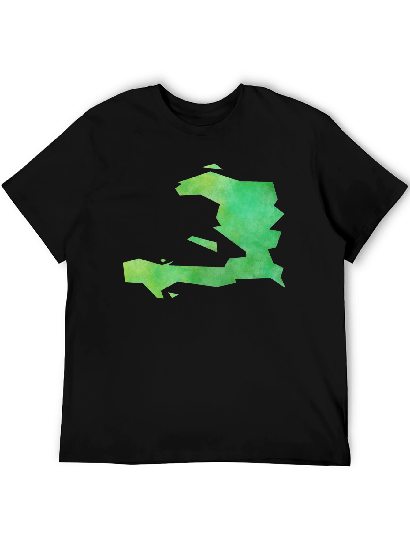 Haiti Map Graphic Tee - Black Cotton T-Shirt