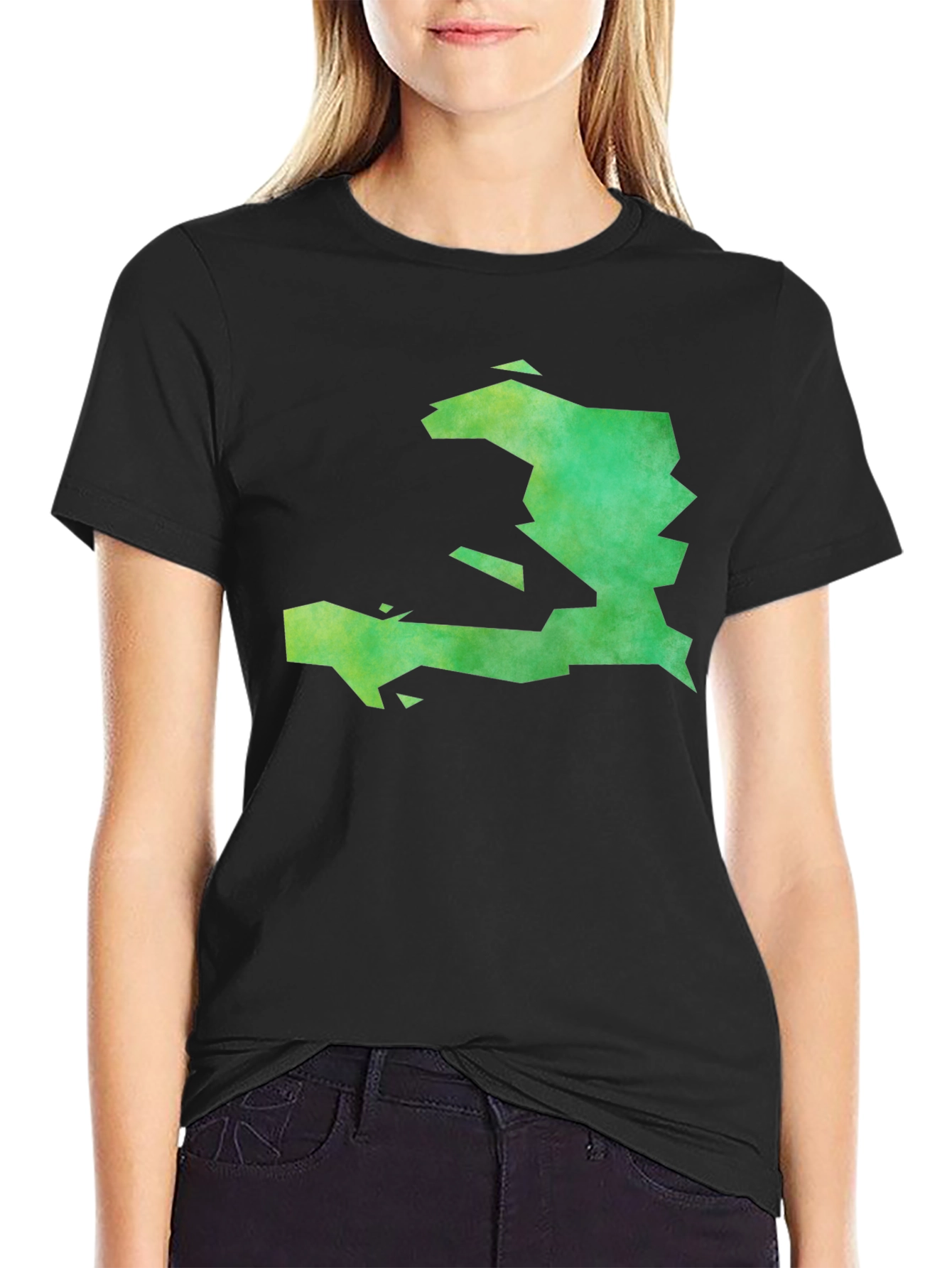 Haiti Map Graphic Tee - Black Cotton T-Shirt