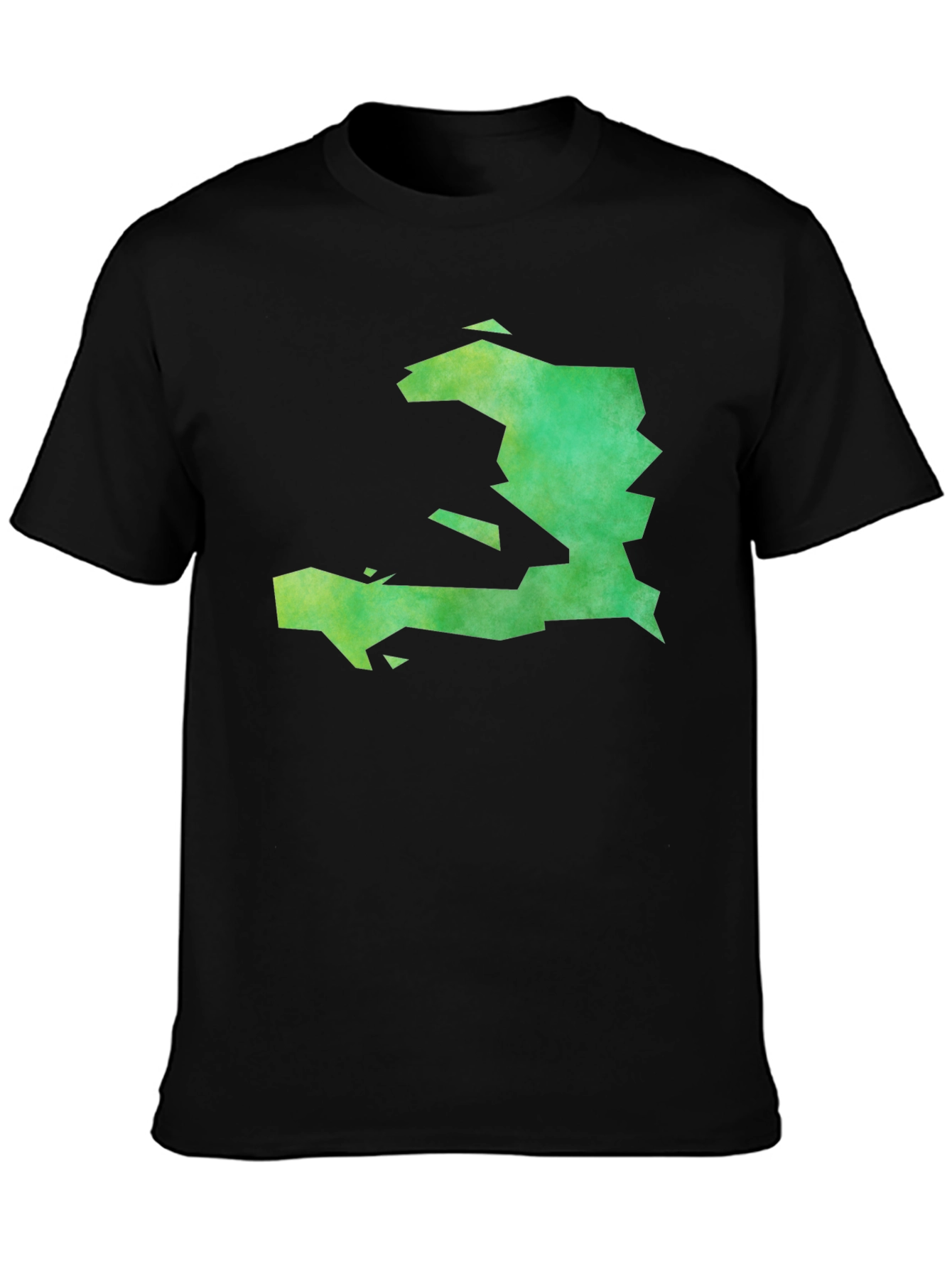 Haiti Map Graphic Tee - Black Cotton T-Shirt
