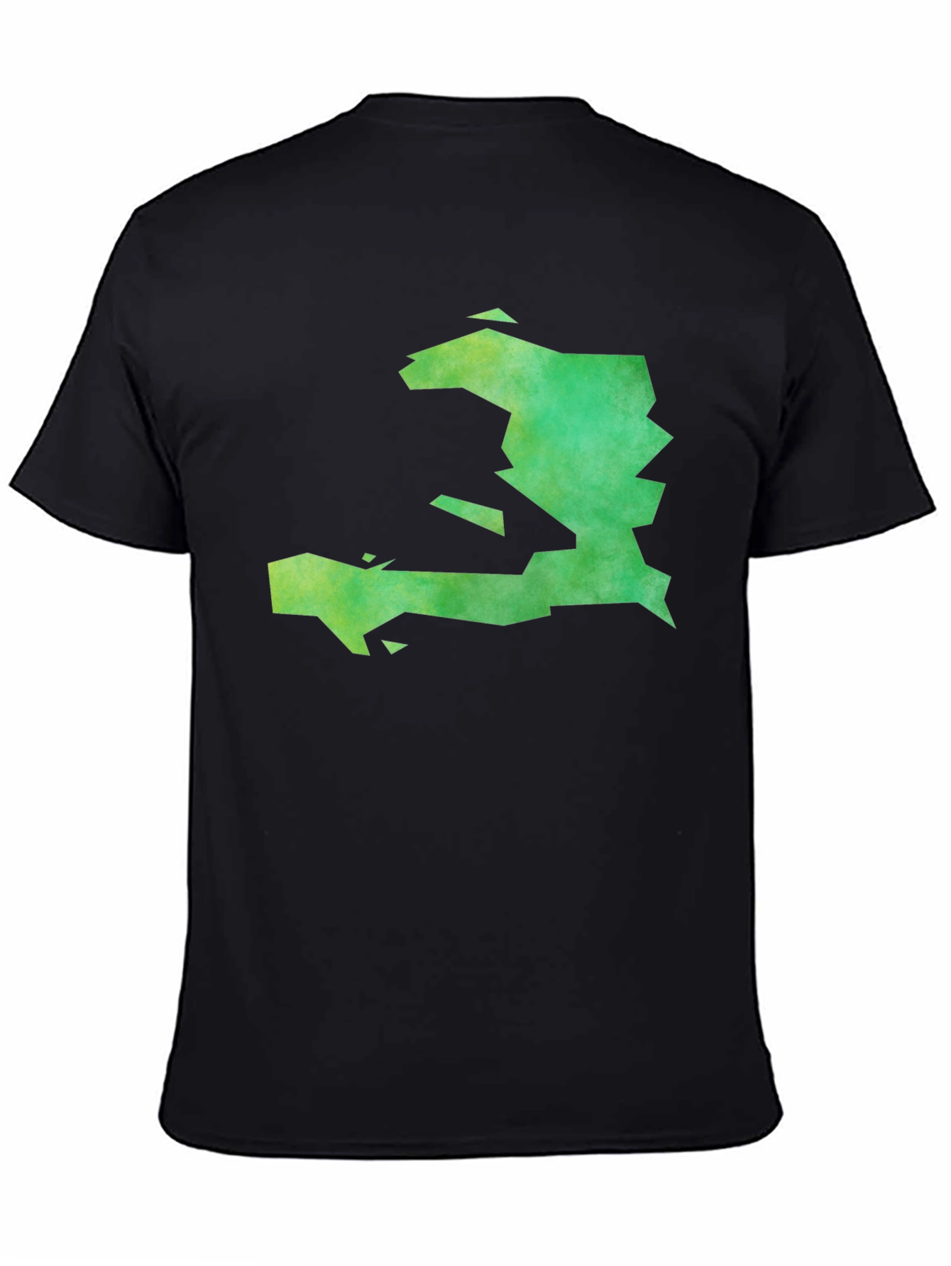 Haiti Map Graphic Tee - Black Cotton T-Shirt