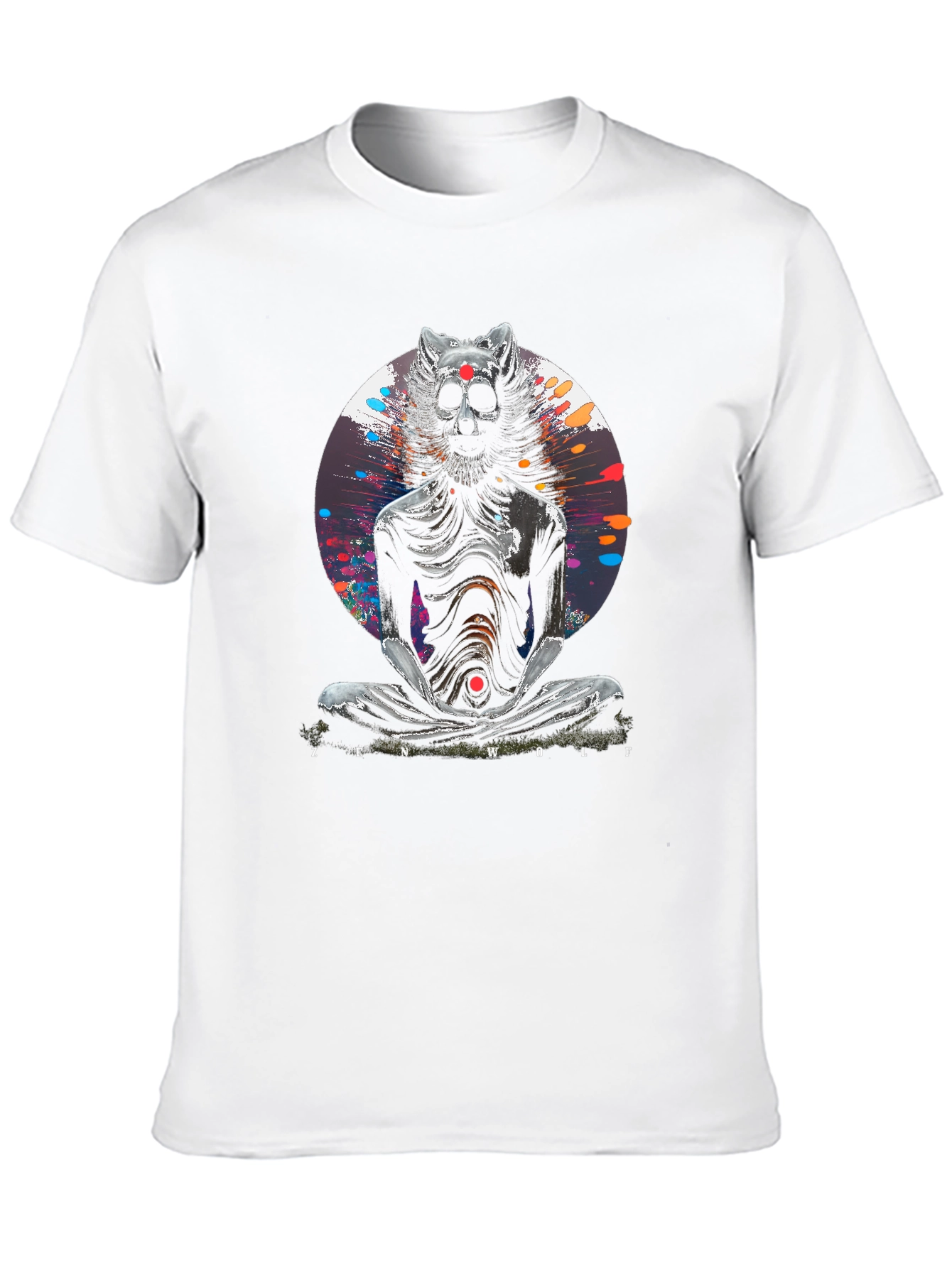 Zen Wolf Graphic T-Shirt - Unique Artistic Design