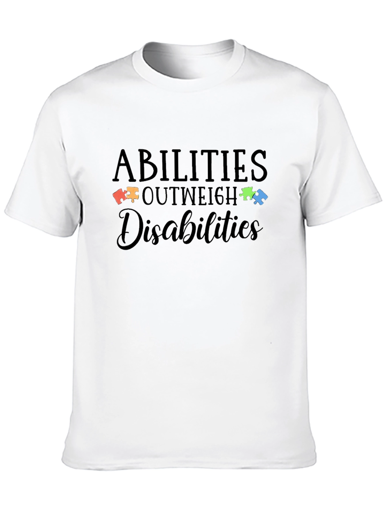 Abilities Outweigh Disabilities Autism Awareness T-Shirt