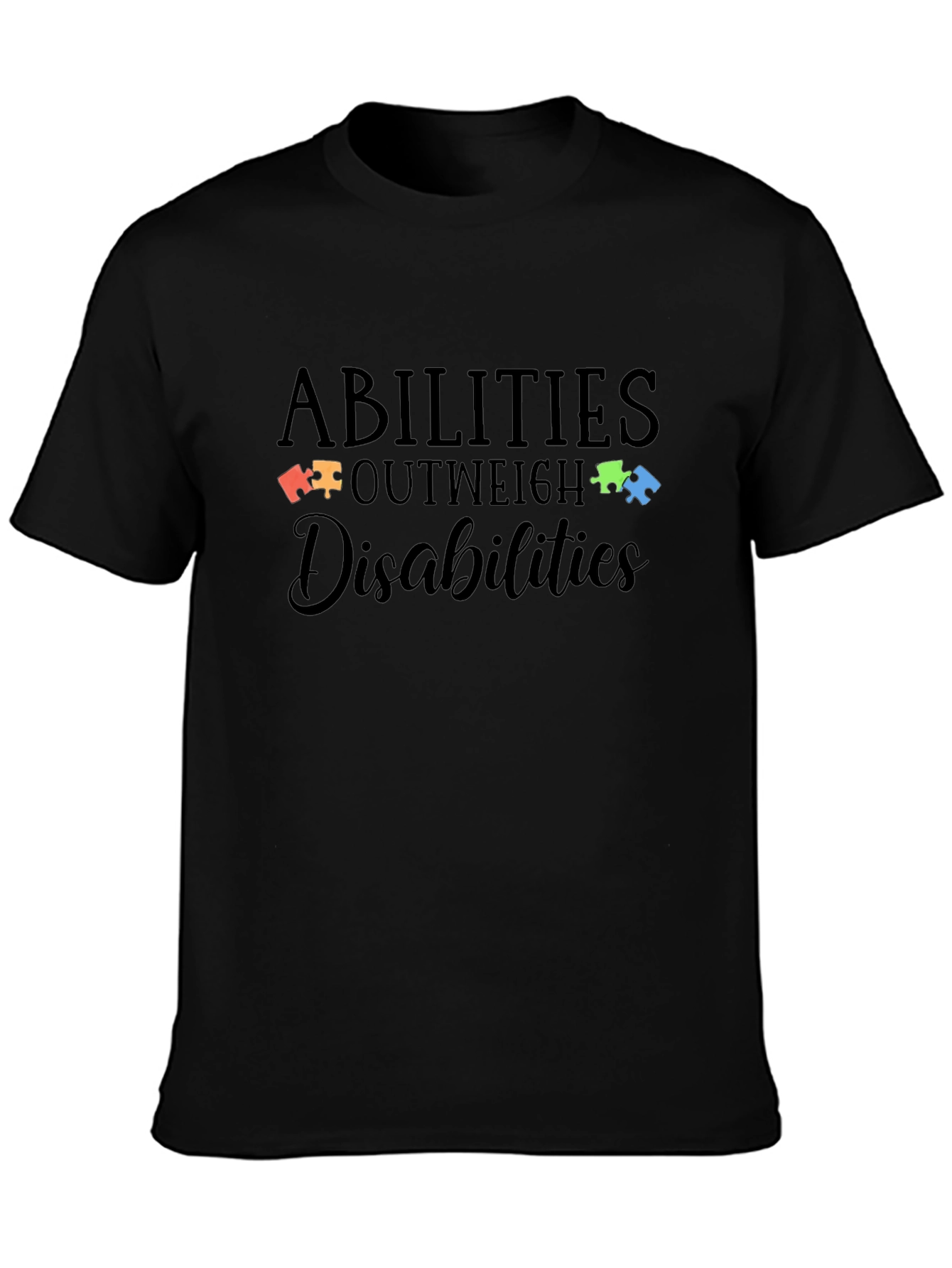 Abilities Outweigh Disabilities Autism Awareness T-Shirt