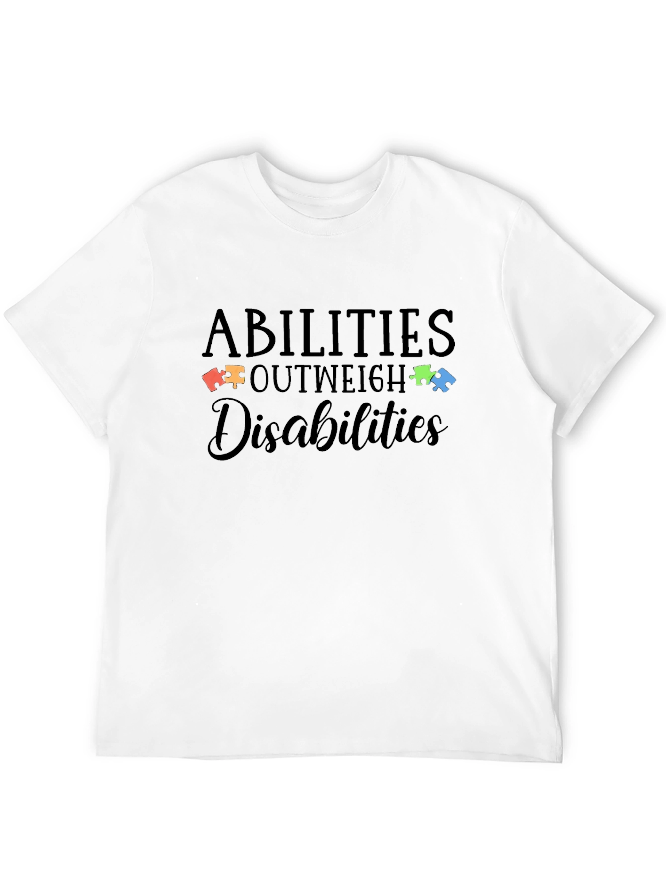 Abilities Outweigh Disabilities Autism Awareness T-Shirt