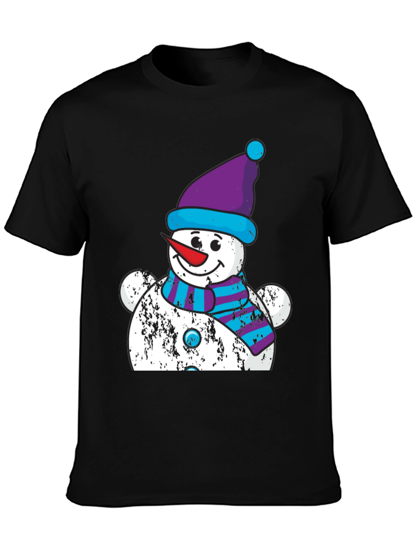 Festive Snowman Graphic Tee - Holiday Cheer