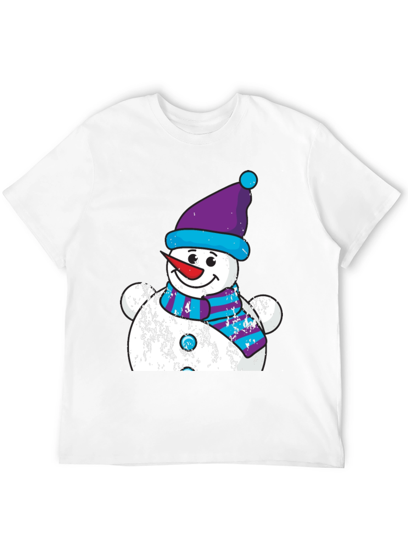 Festive Snowman Graphic Tee - Holiday Cheer