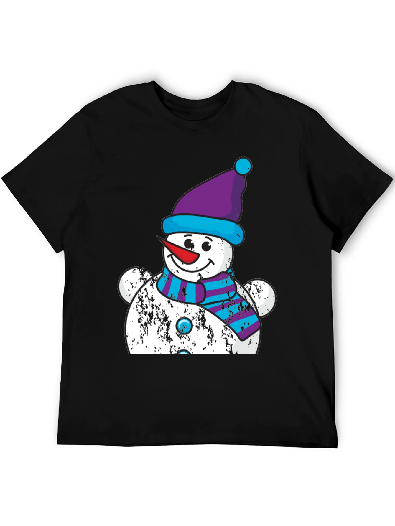 Festive Snowman Graphic Tee - Holiday Cheer