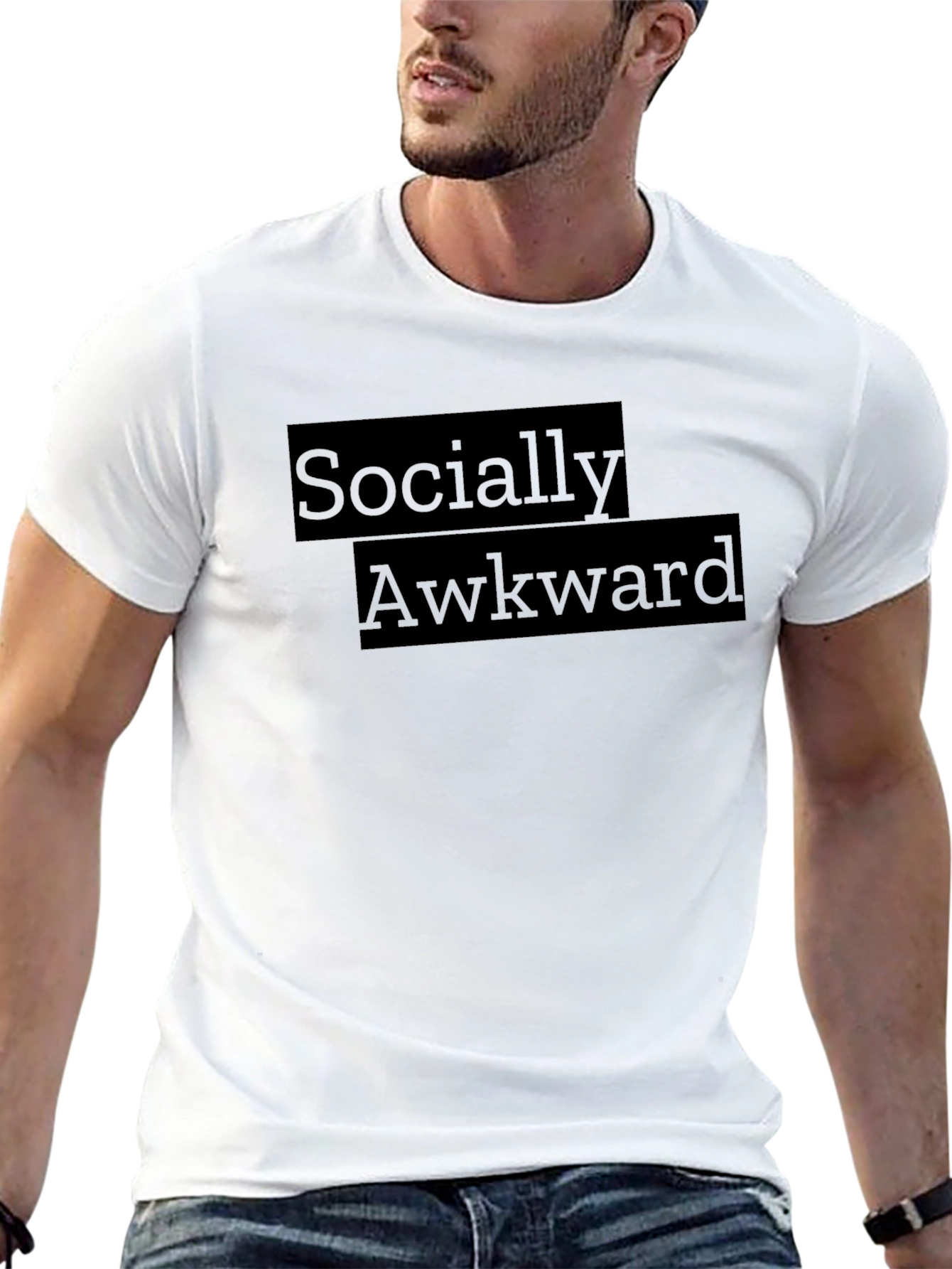 Socially Awkward Graphic Tee - Black