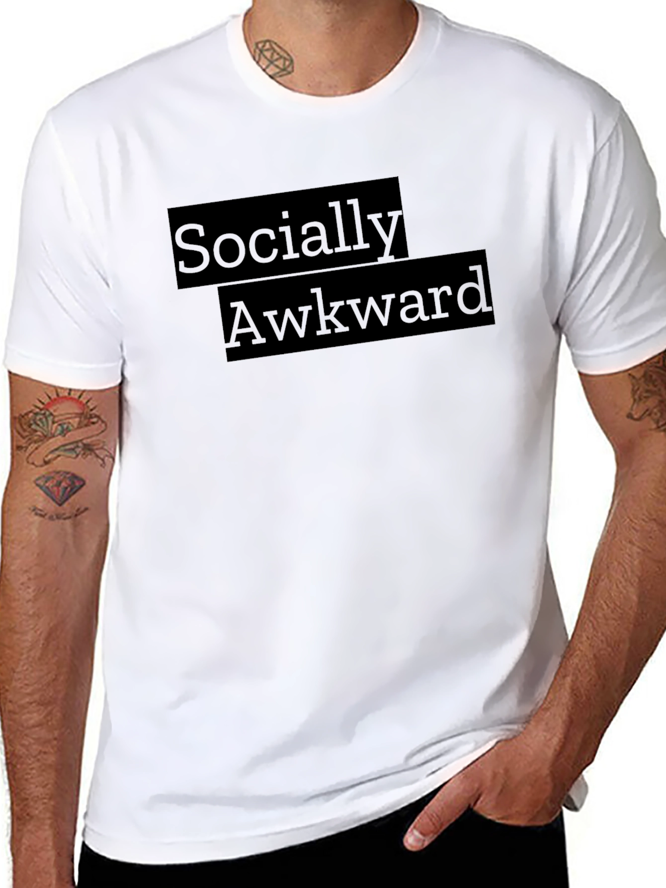 Socially Awkward Graphic Tee - Black