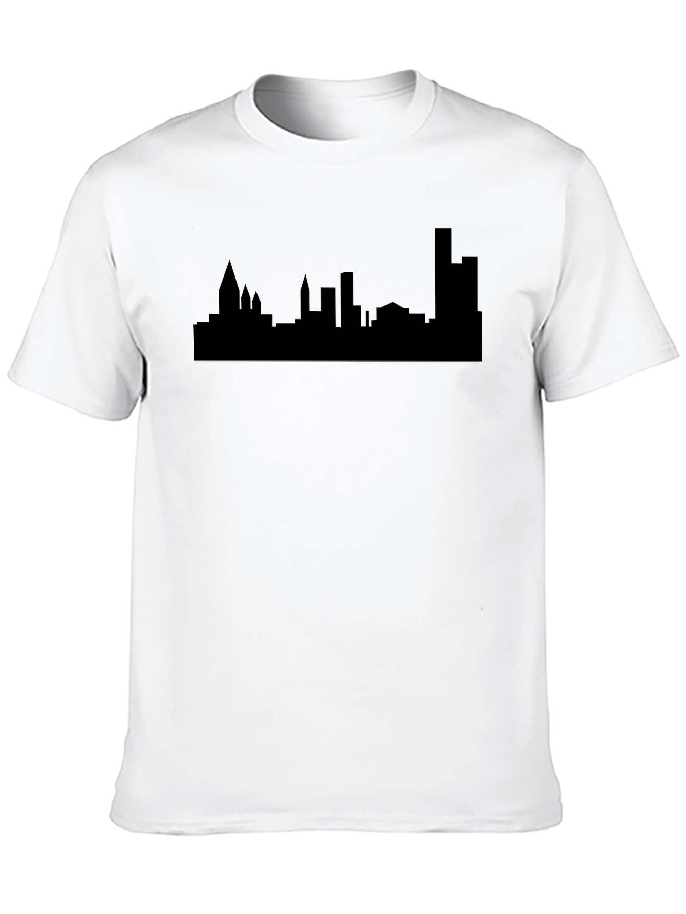 Cityscape Silhouette Black Tee - Urban Style