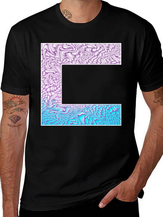 Abstract Letter T-Shirt - Unique Graphic Tee