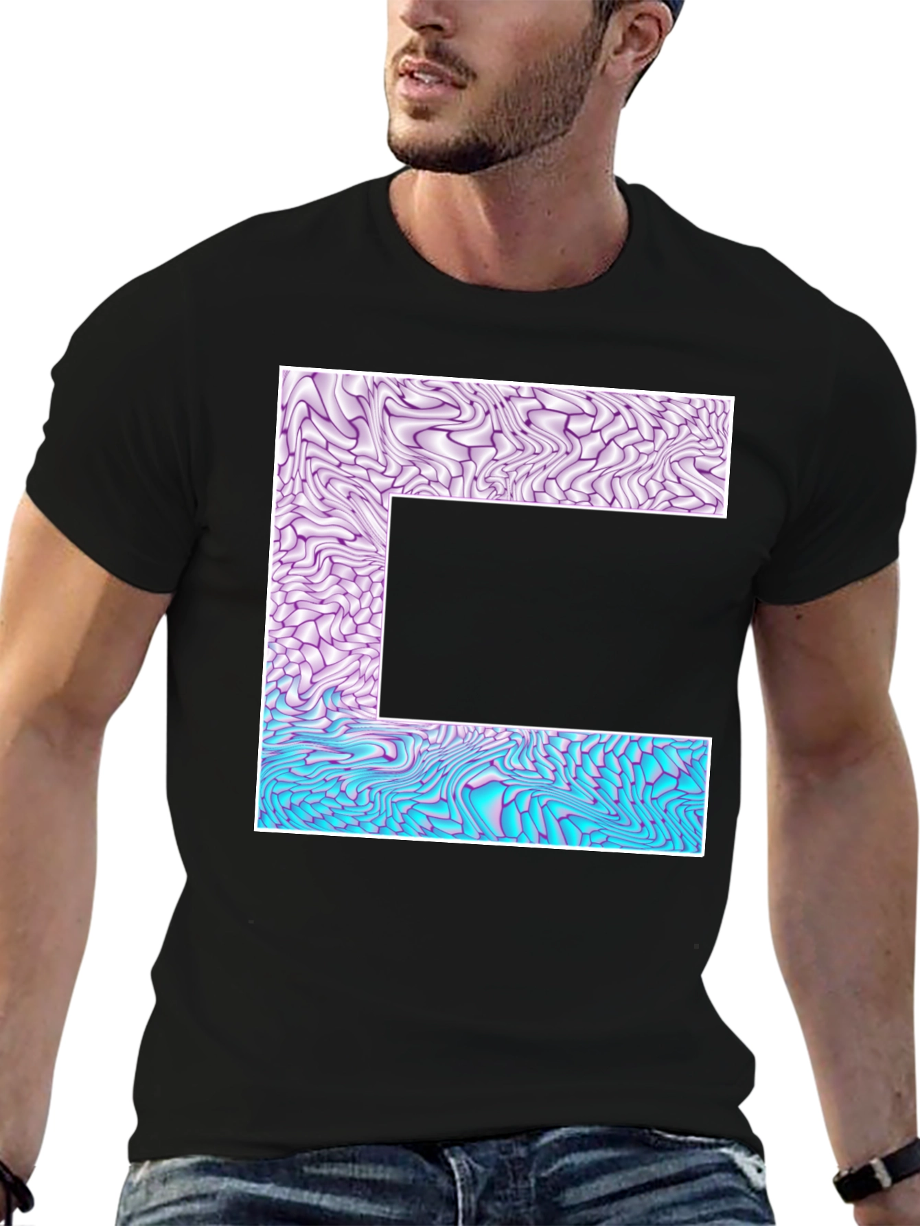 Abstract Letter T-Shirt - Unique Graphic Tee