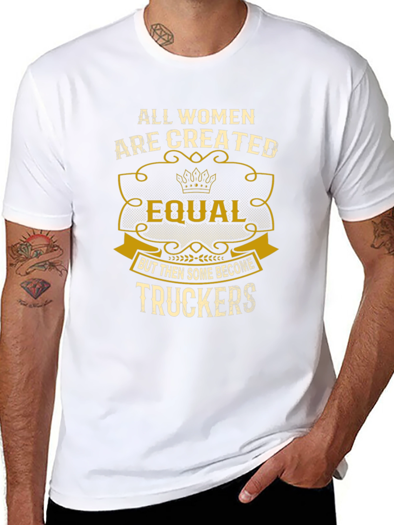 Women Truckers T-Shirt - Equal but Better