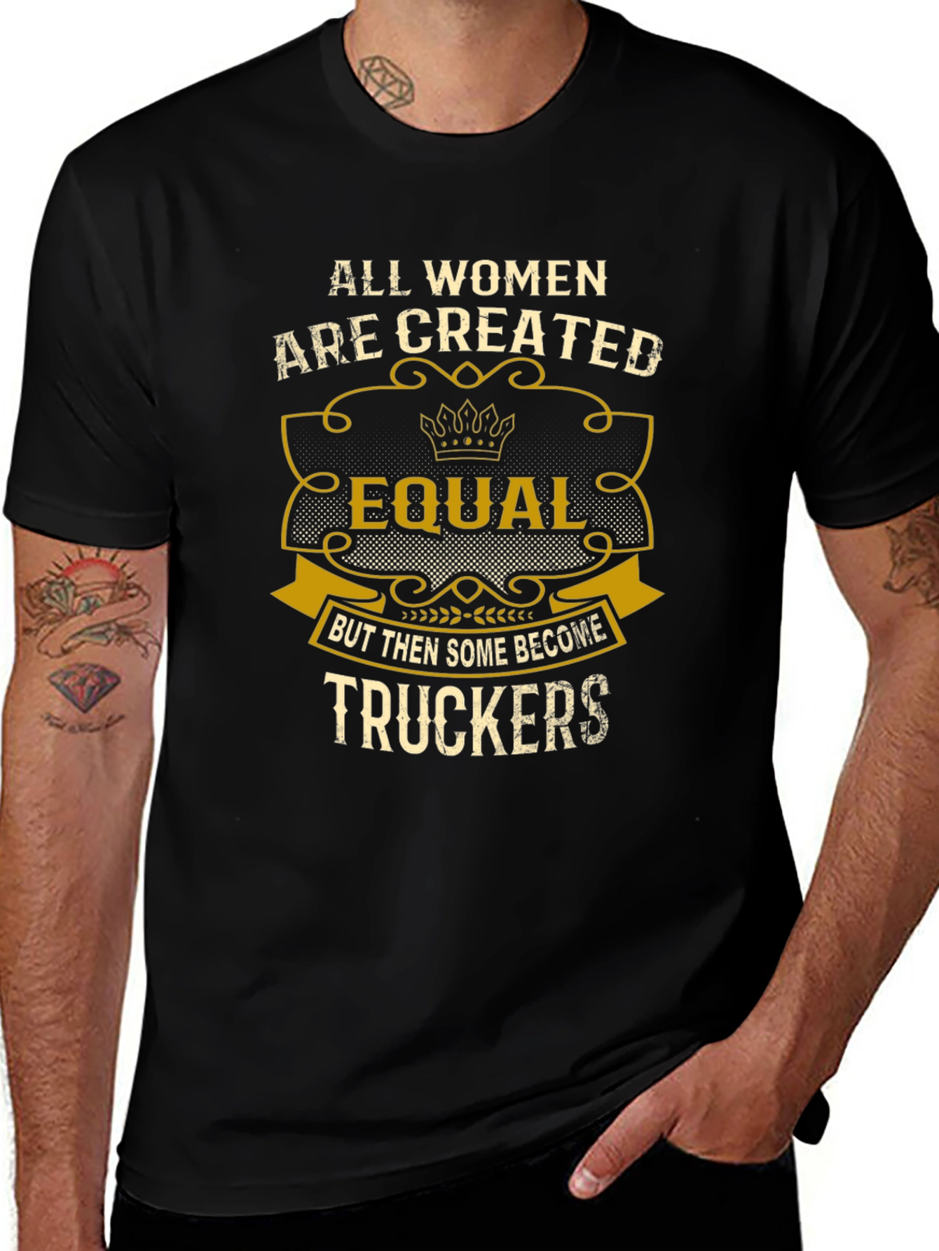 Women Truckers T-Shirt - Equal but Better
