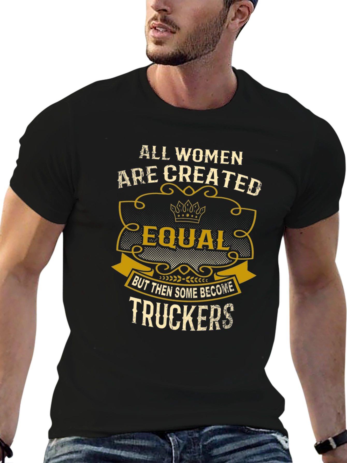 Women Truckers T-Shirt - Equal but Better