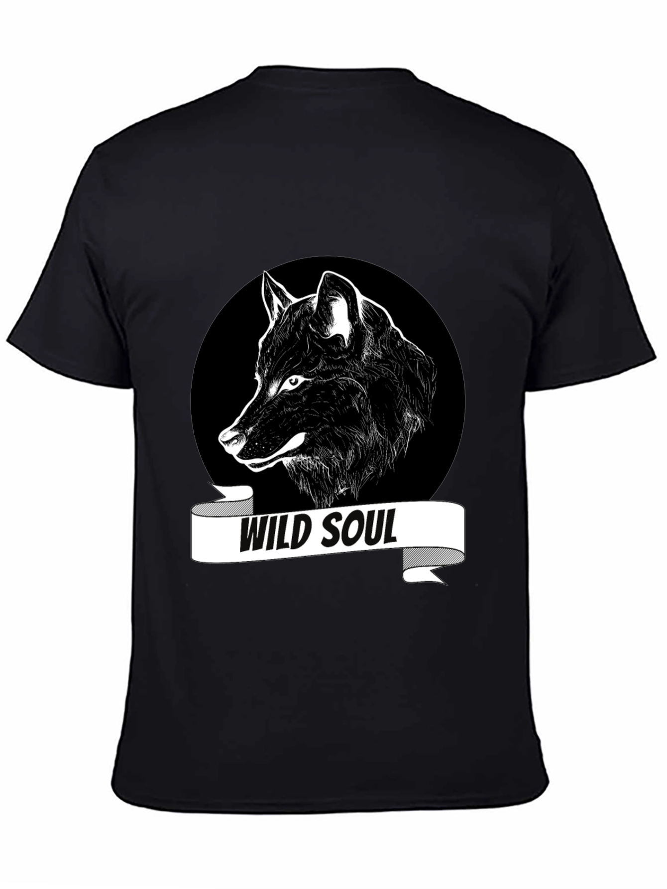 Wild Soul Wolf Graphic Tee - Black
