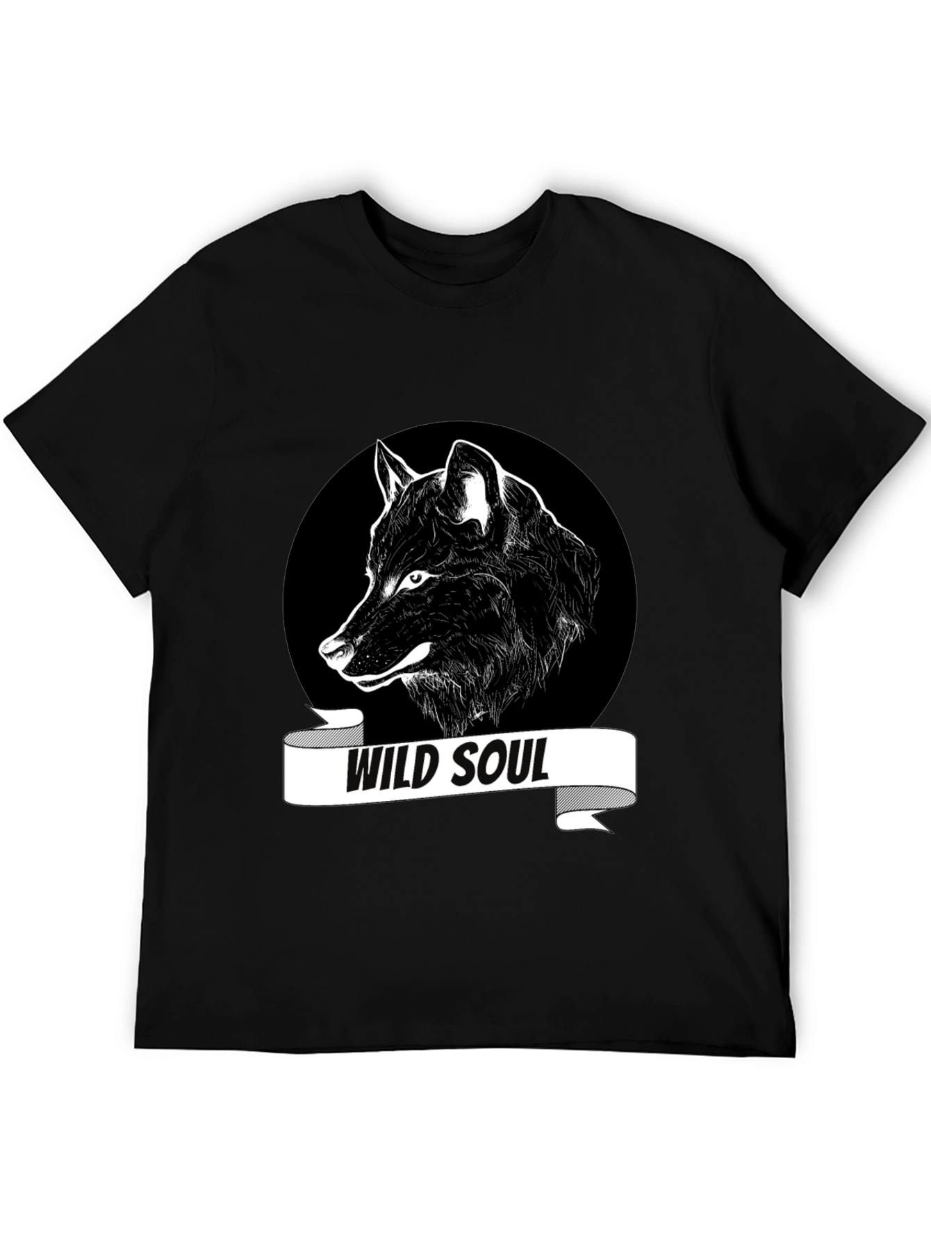 Wild Soul Wolf Graphic Tee - Black