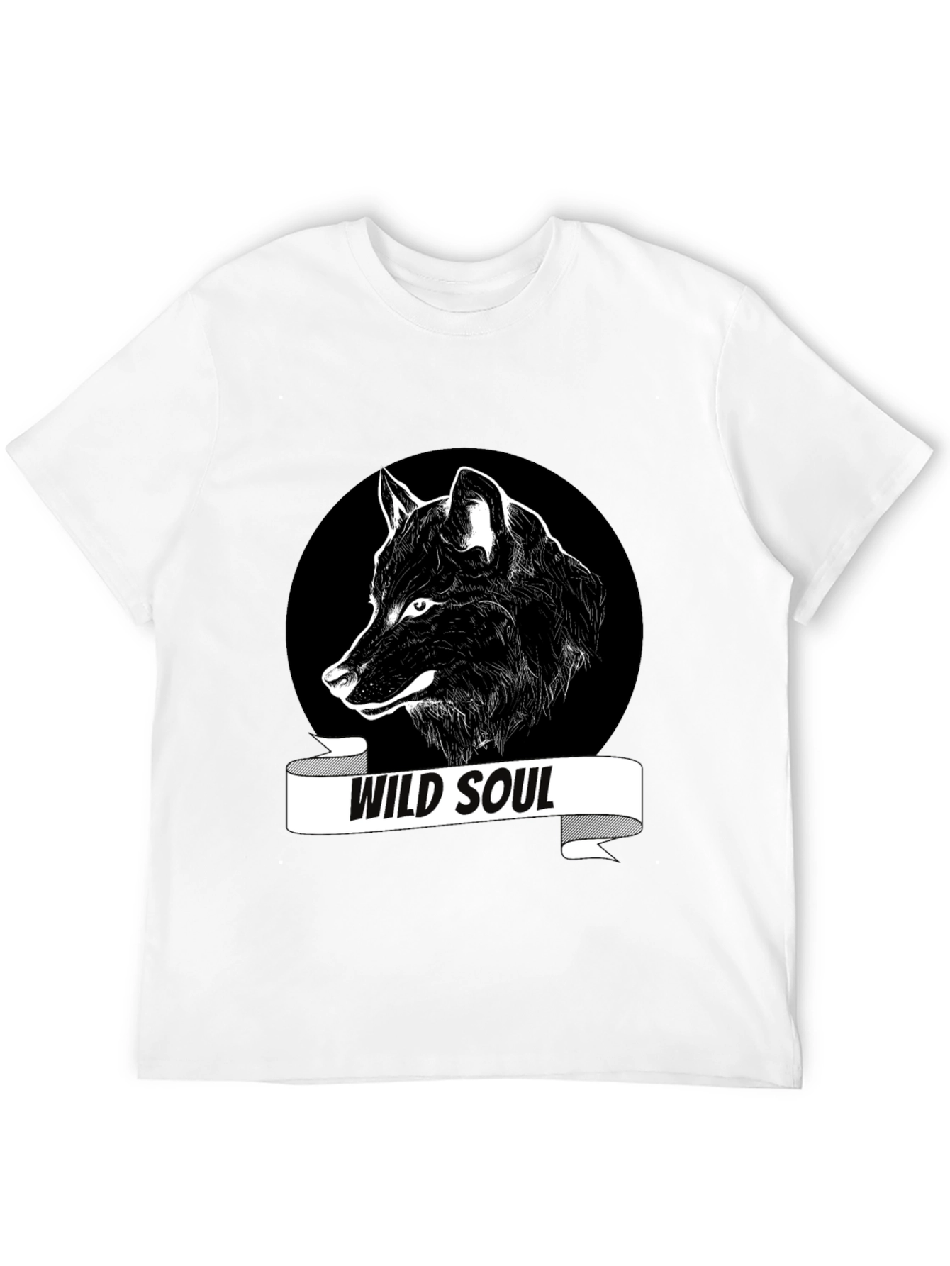 Wild Soul Wolf Graphic Tee - Black