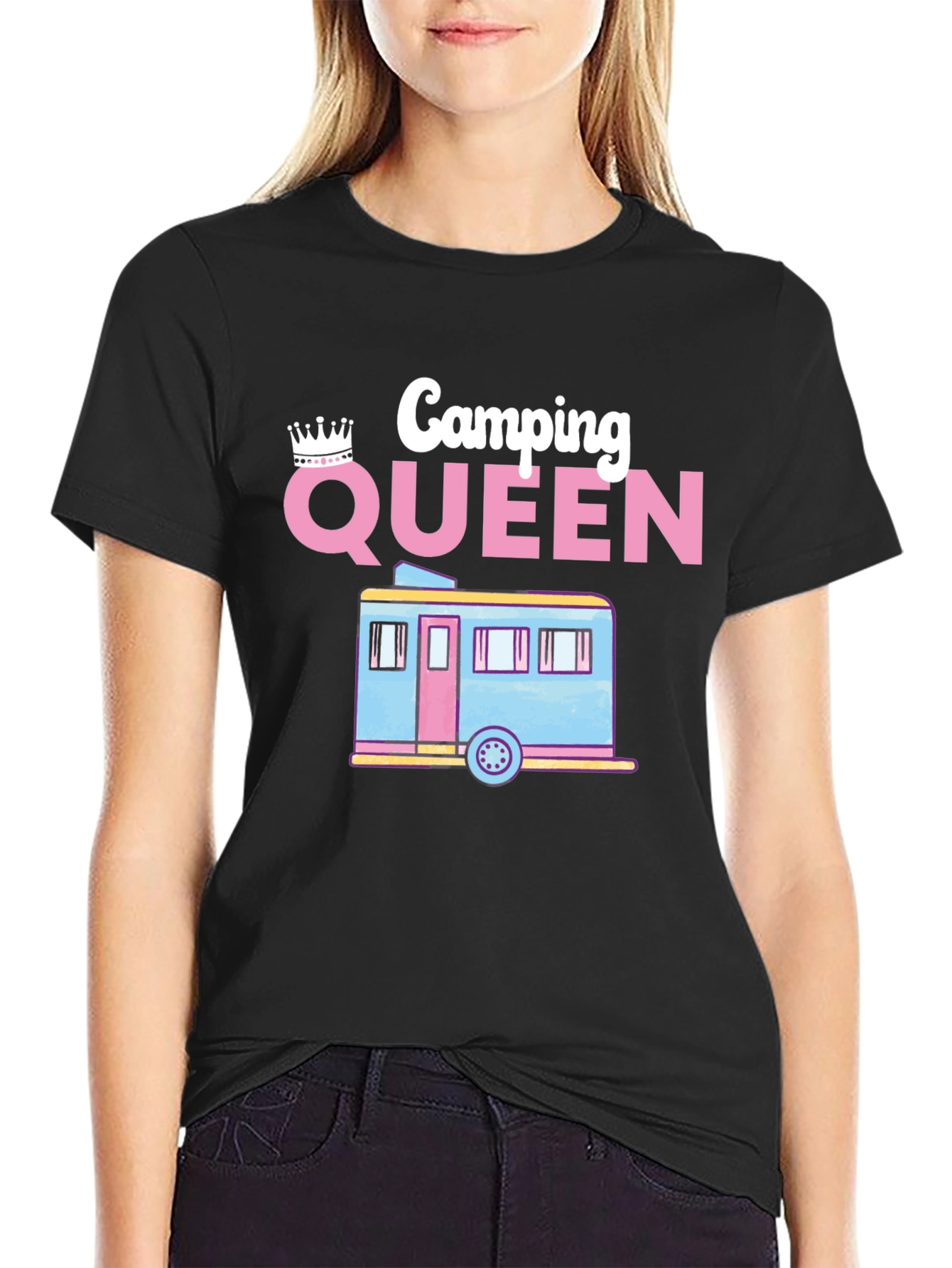 Camping Queen Tee - Womens RV Adventure T-Shirt