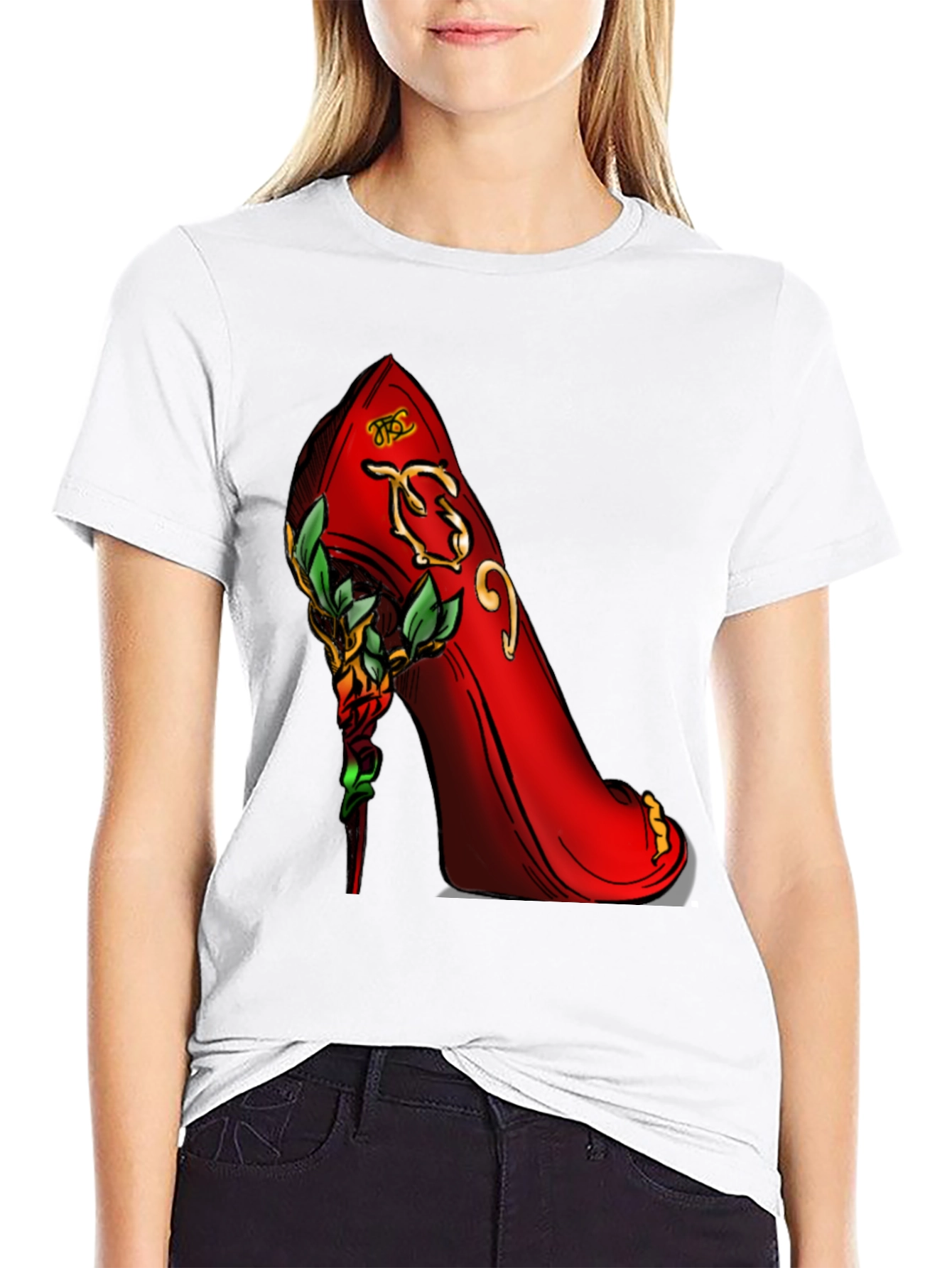 Red High Heel Graphic T-Shirt