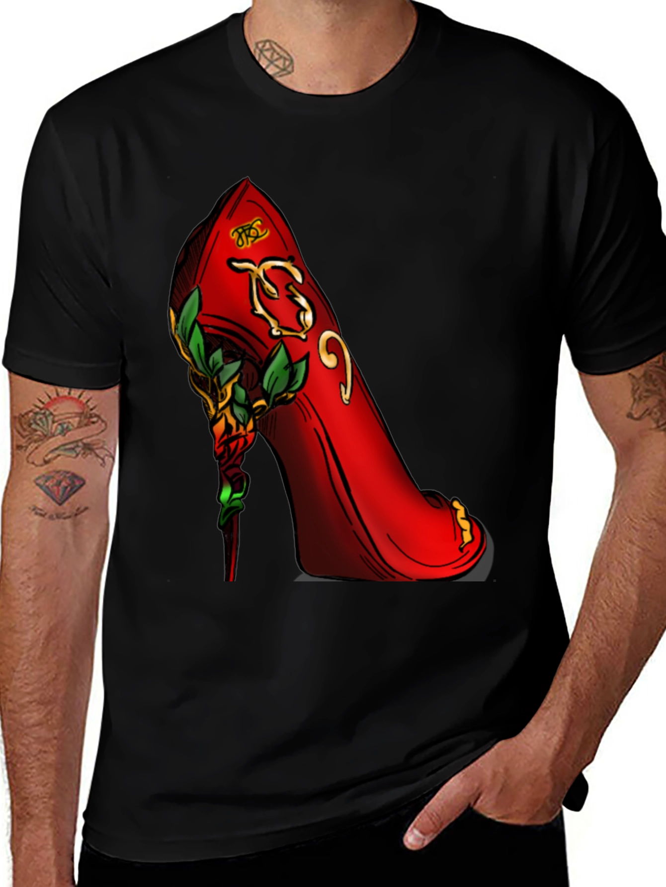 Red High Heel Graphic T-Shirt