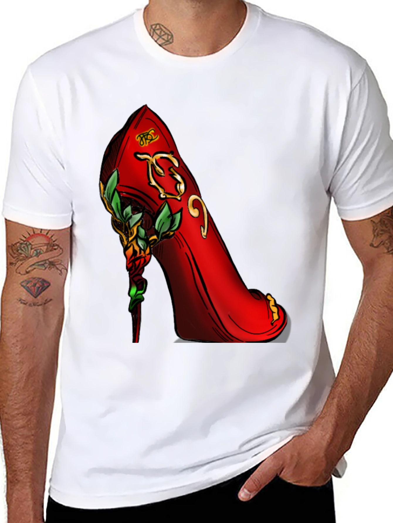 Red High Heel Graphic T-Shirt