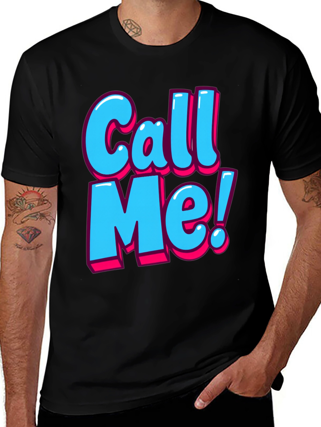 Call Me Graphic T-Shirt - Fun Statement Tee