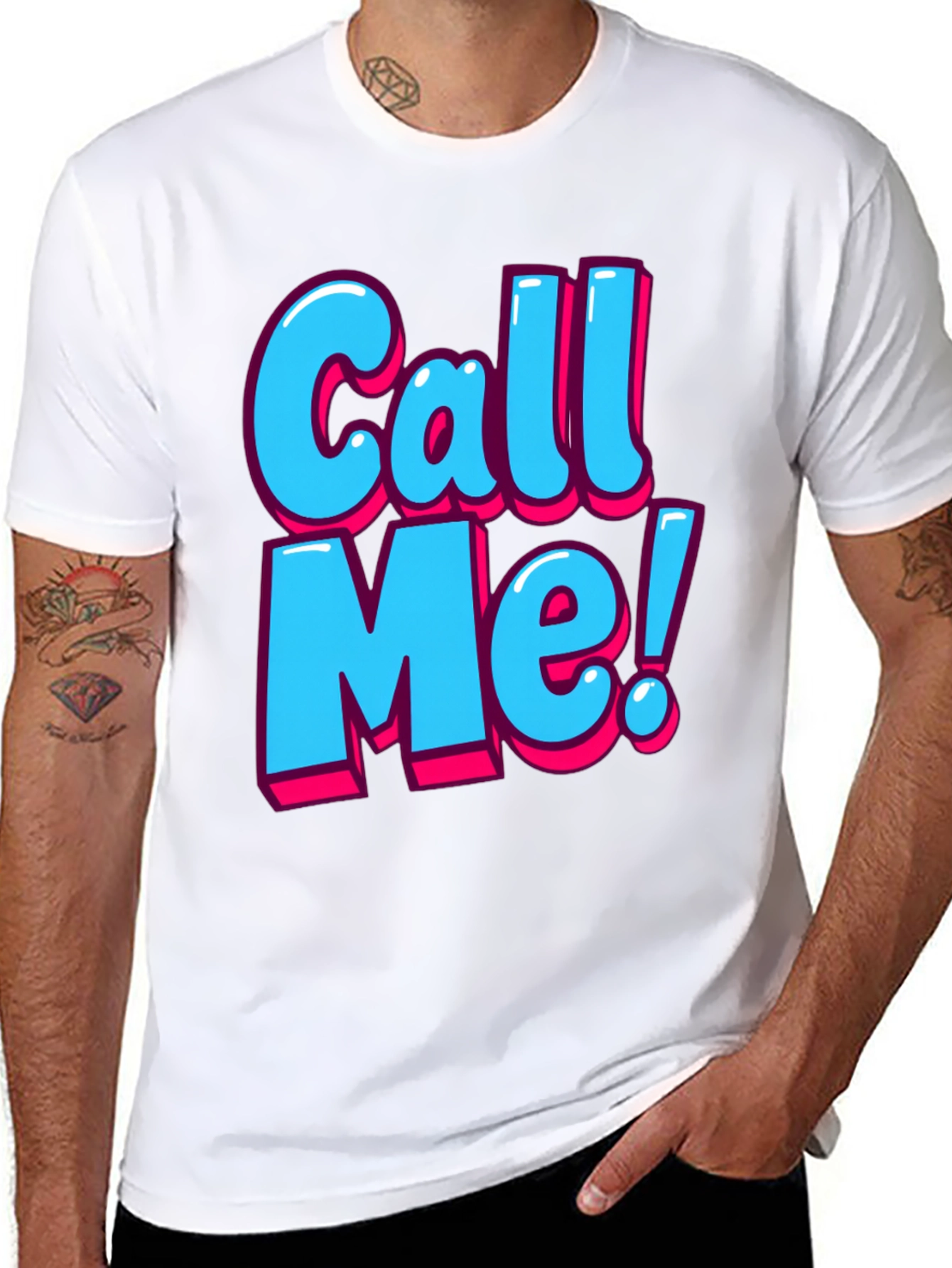 Call Me Graphic T-Shirt - Fun Statement Tee