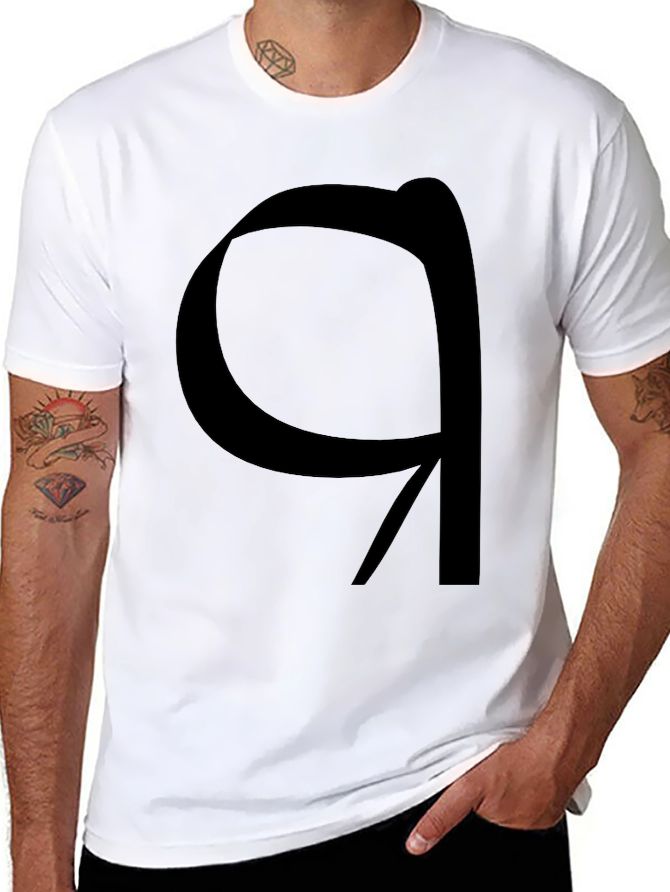 Modern Graphic Tee - Black Artistic Symbol
