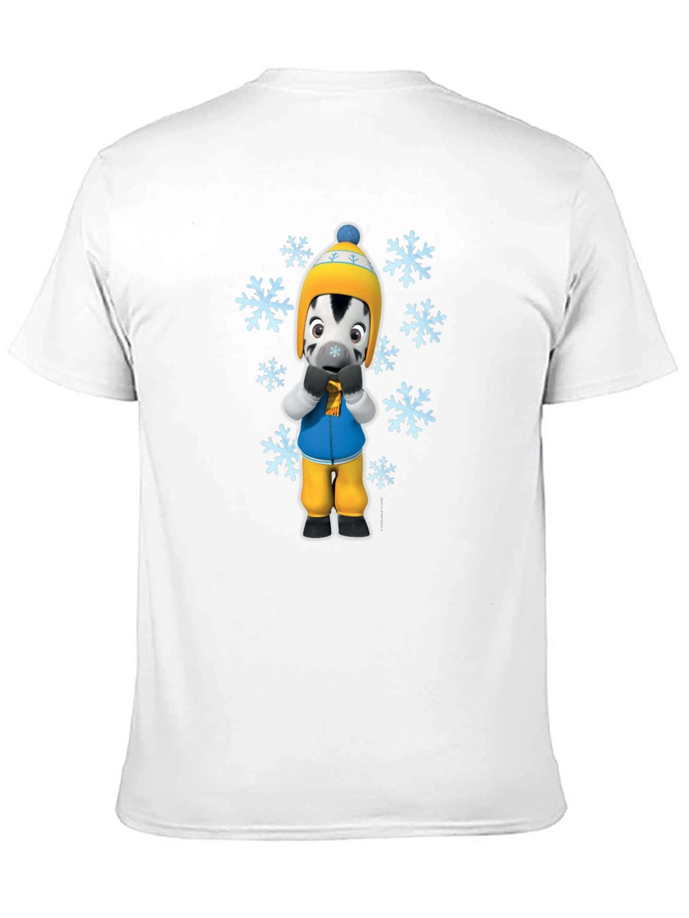 Winter Zebra Graphic Tee - Black Unisex T-Shirt