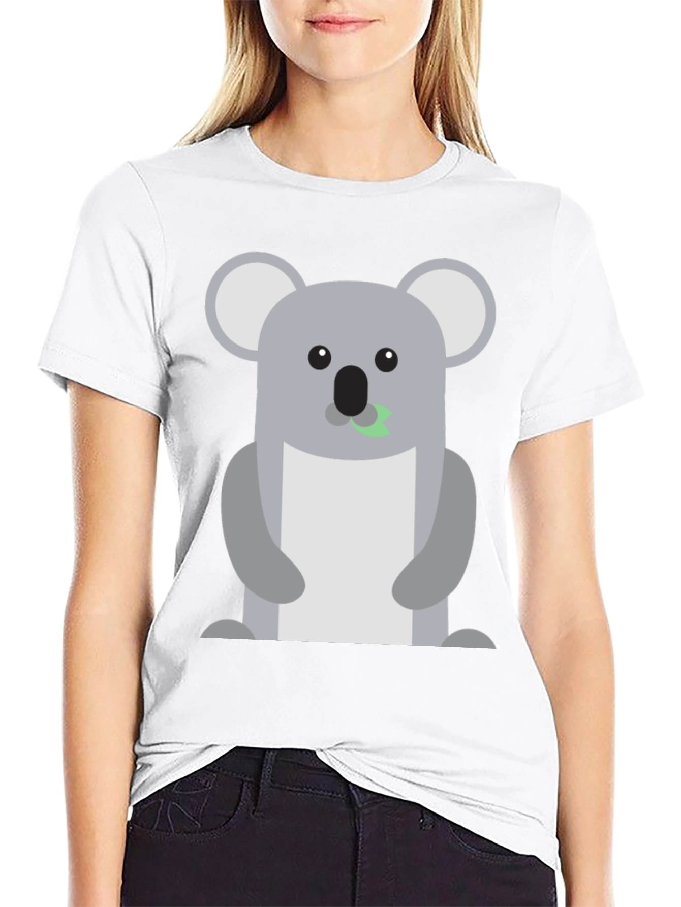 Cute Koala Graphic Black T-Shirt