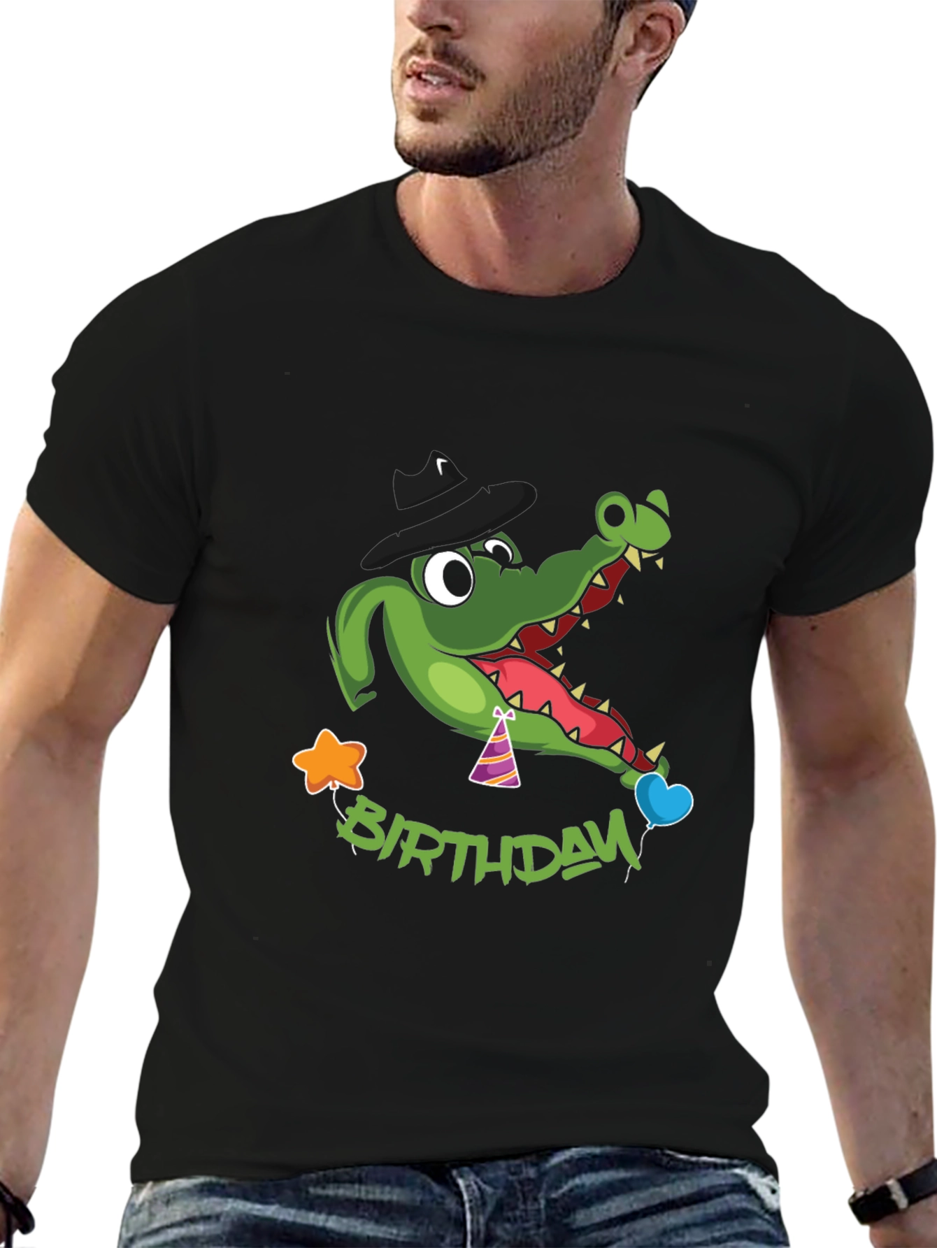 Cartoon Alligator Birthday T-Shirt