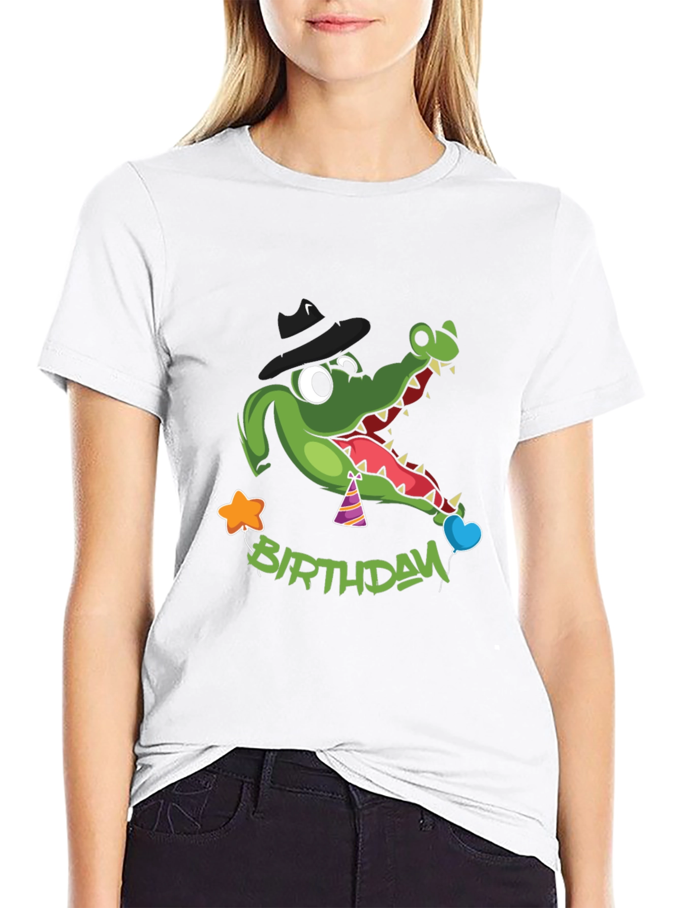 Cartoon Alligator Birthday T-Shirt