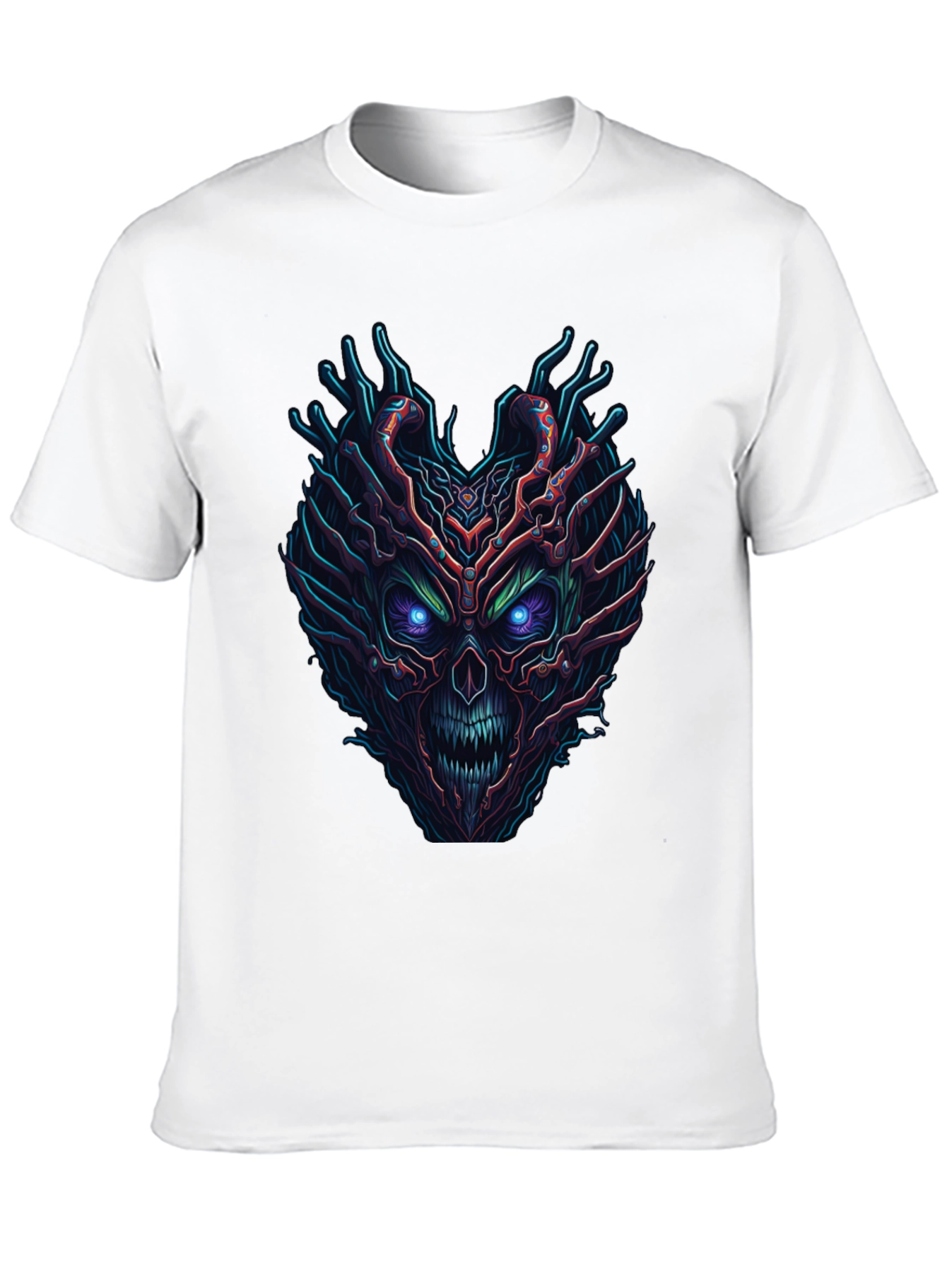 Monster Face Graphic Black T-Shirt