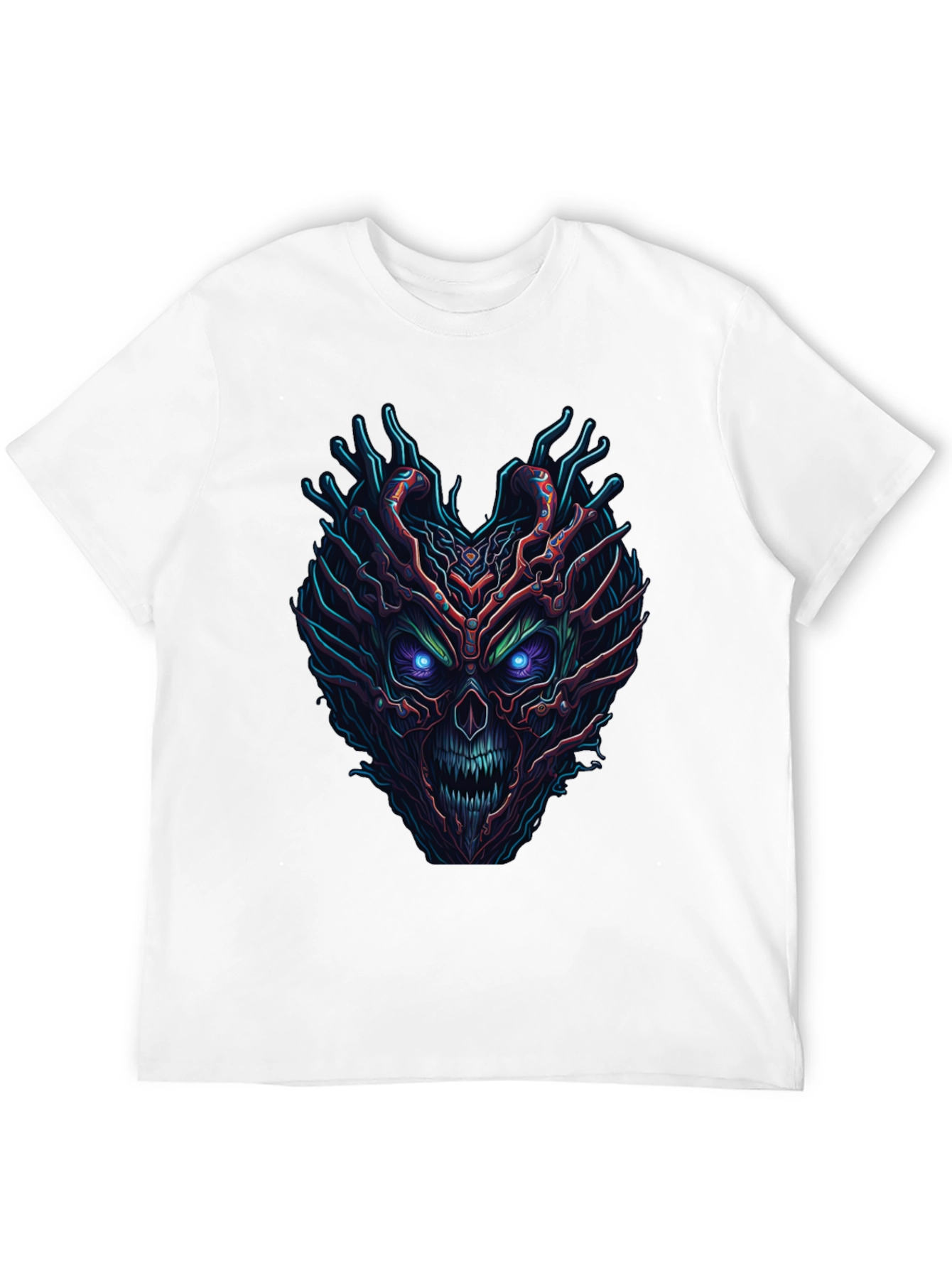 Monster Face Graphic Black T-Shirt