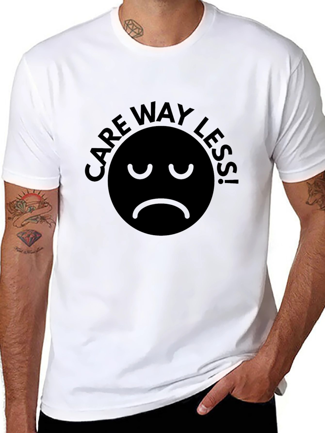 Care Way Less! Graphic T-Shirt Unisex Black
